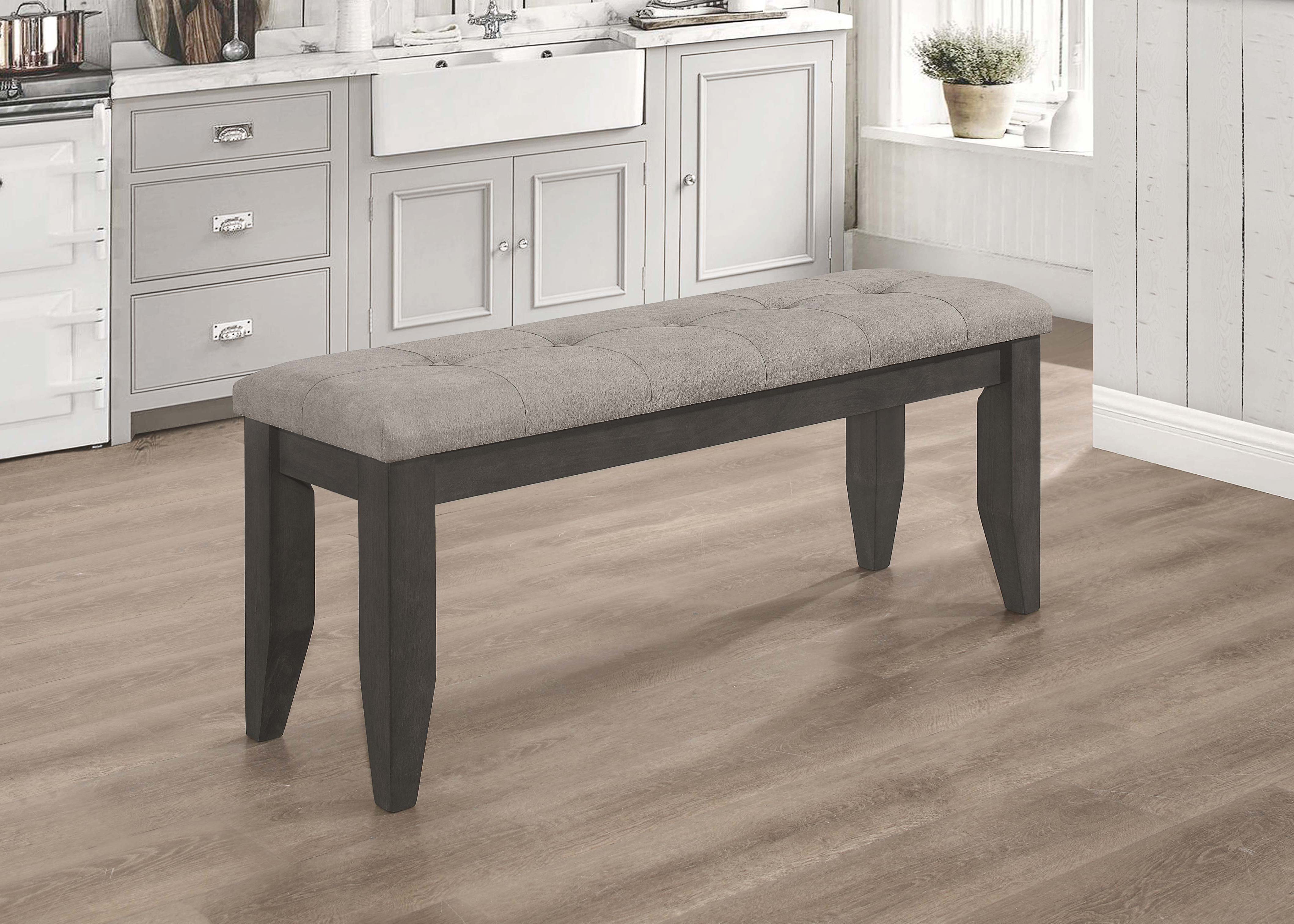 Dalila Leatherette Upholstered Wood Dining Bench - Image 6