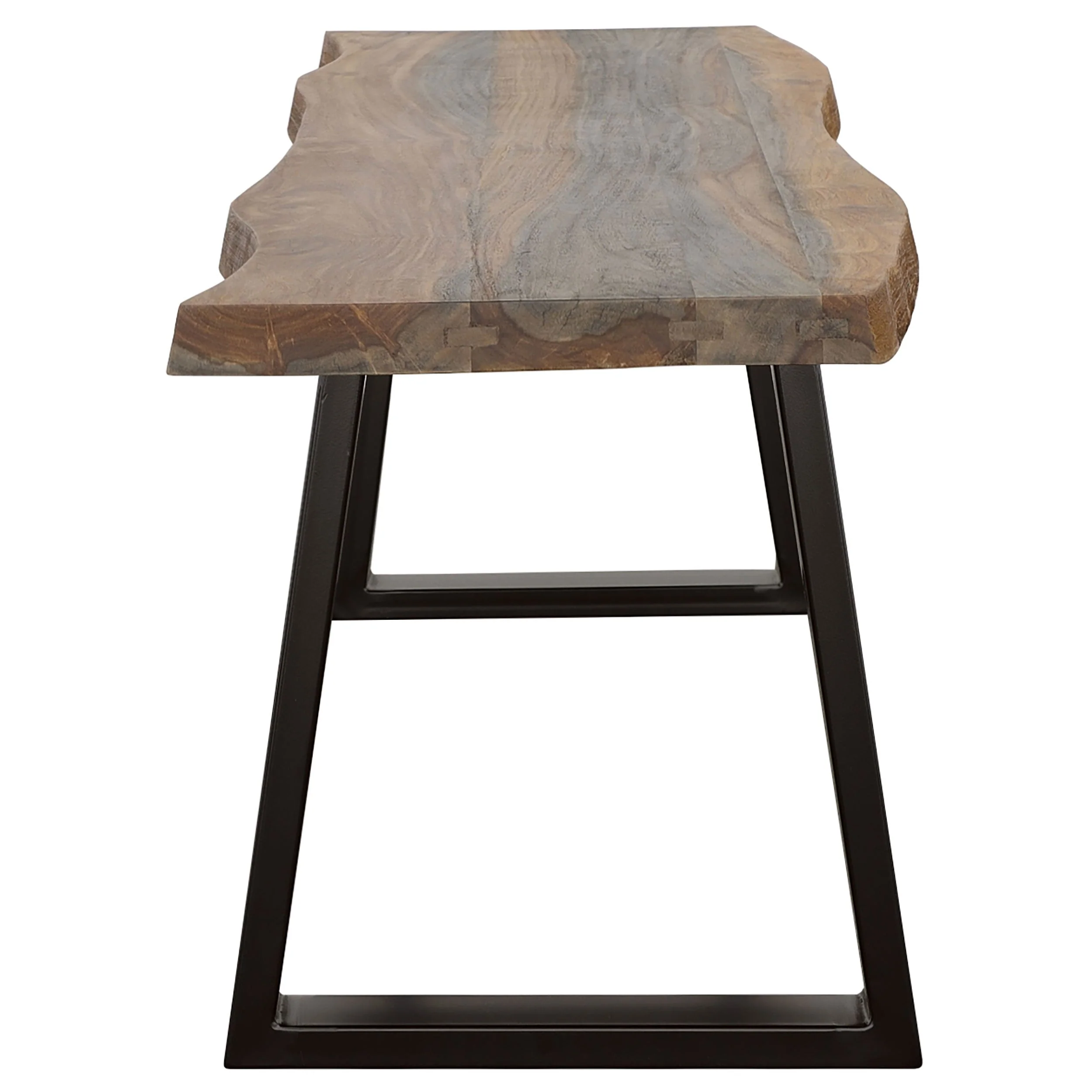 Ditman Live Edge Wood Dining Bench Grey Sheesham - Image 6