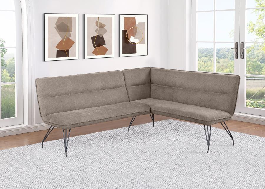 Dodson Fabric Upholstered L-Shaped Nook Dining Bench - Image 2