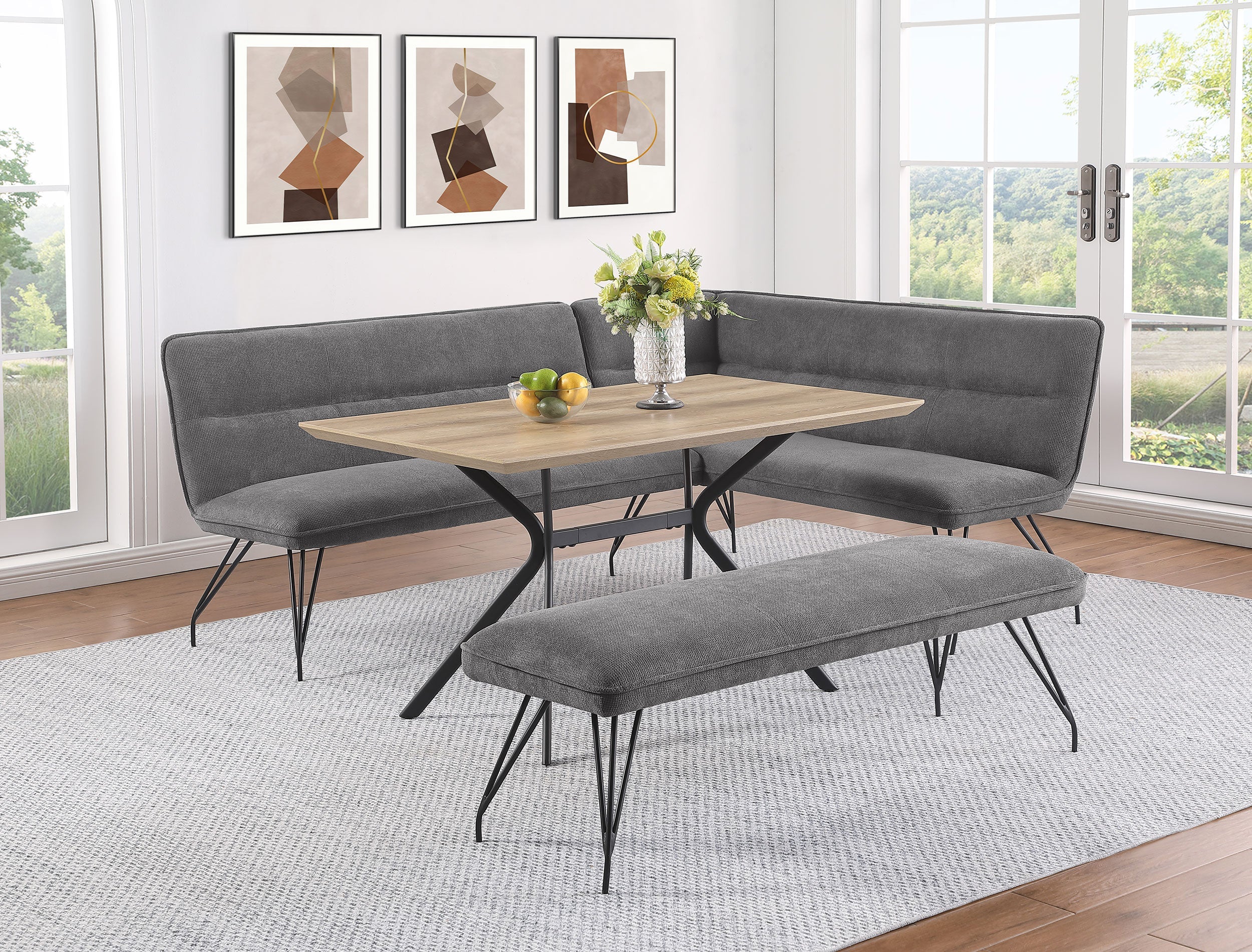 Dodson Fabric Upholstered Dining Bench - Image 17