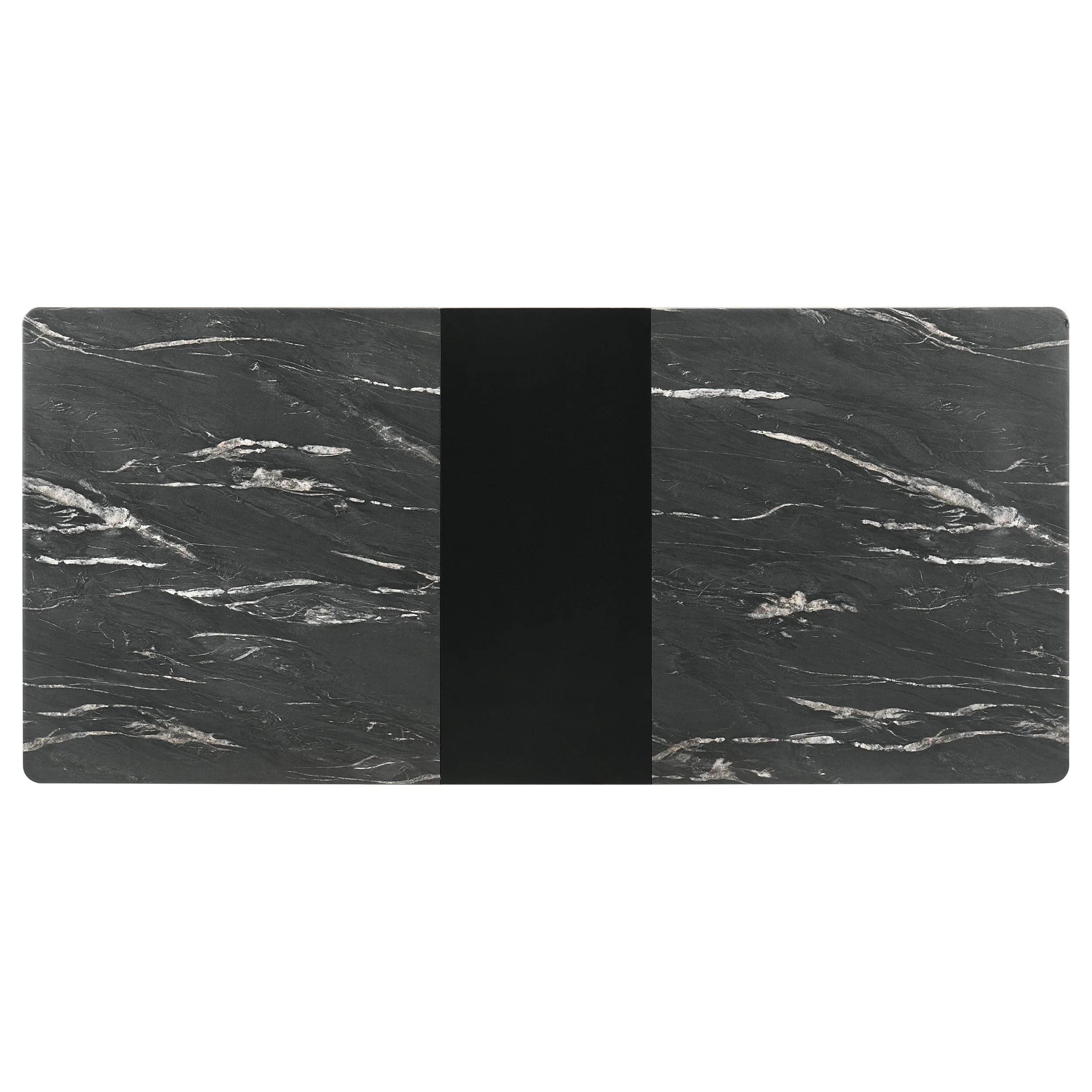 Crestmont 78-inch Extension Dining Table Black Faux Marble - Image 7