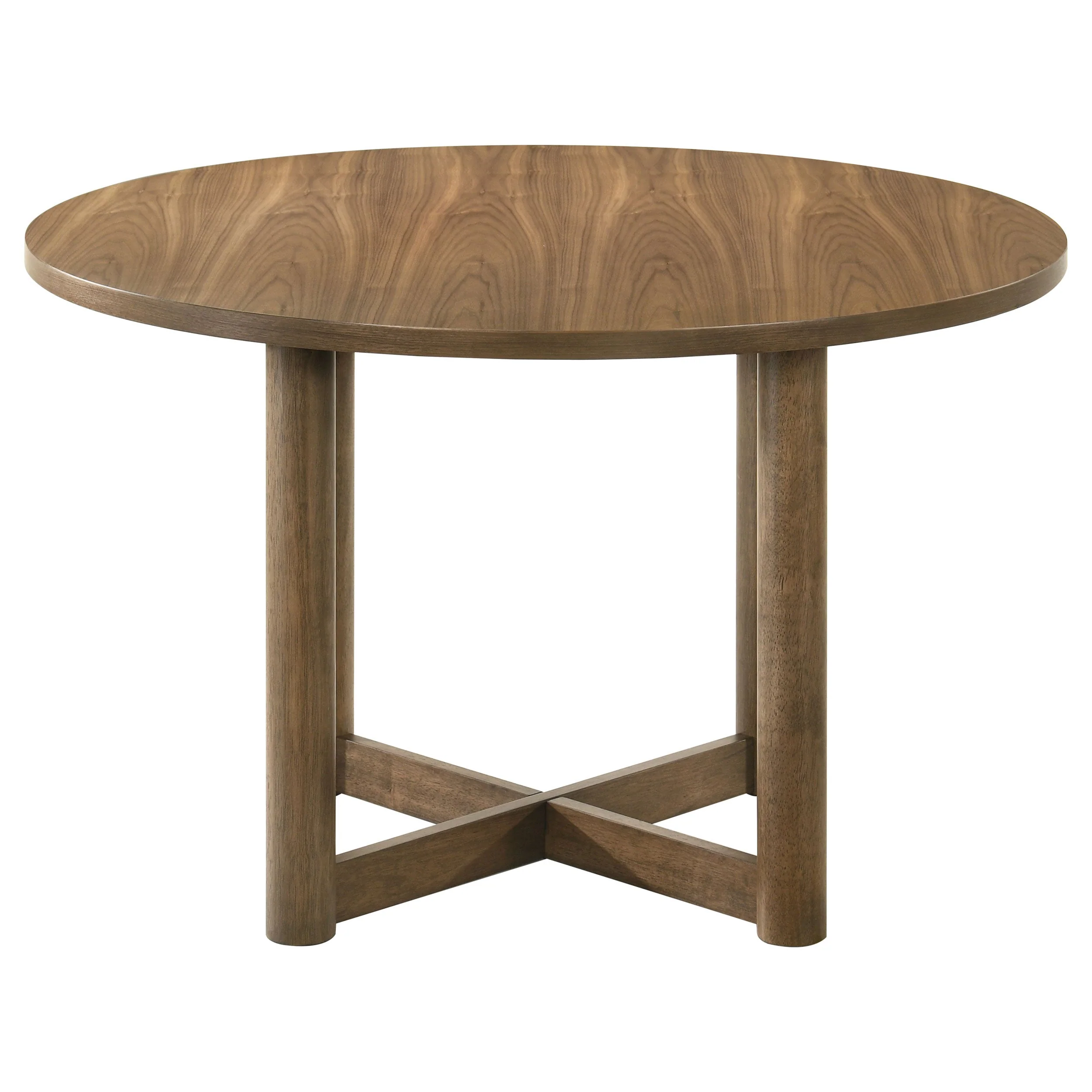 Crestmore 46-inch Round Wood Dining Table Walnut - Image 5
