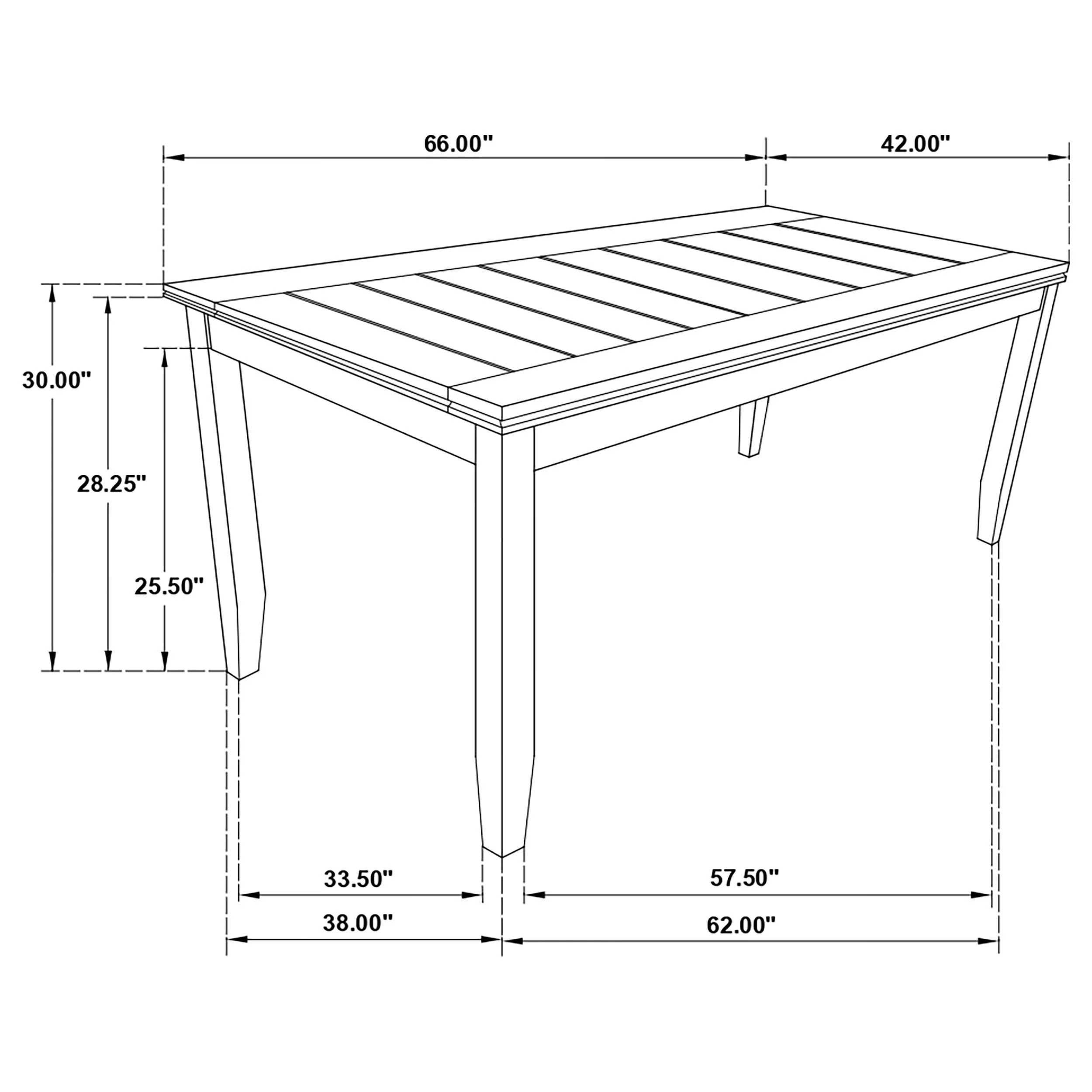 Dalila Rectangular 66-inch Wood Dining Table - Image 18
