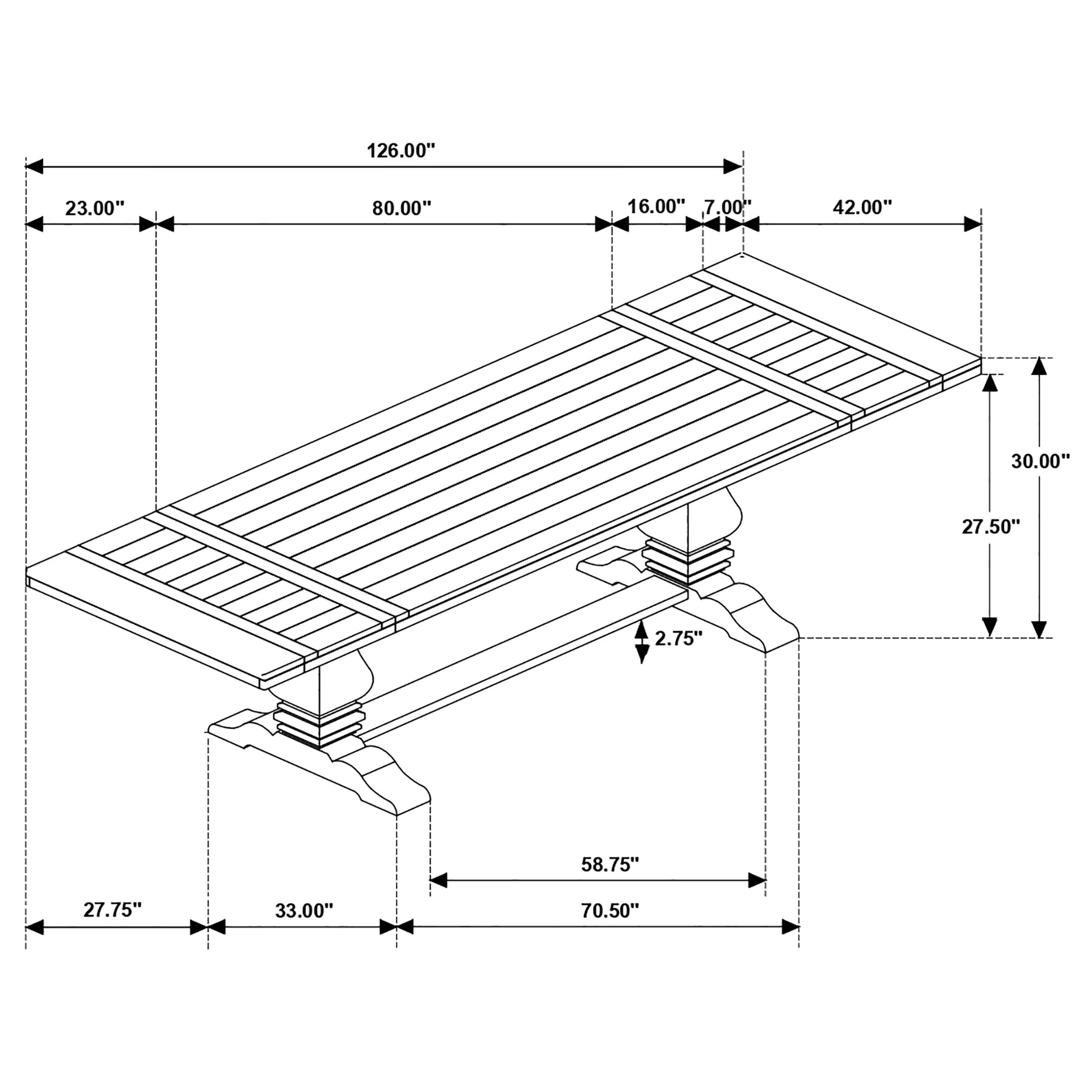 Florence 126-inch Extension Dining Table Set - Image 43