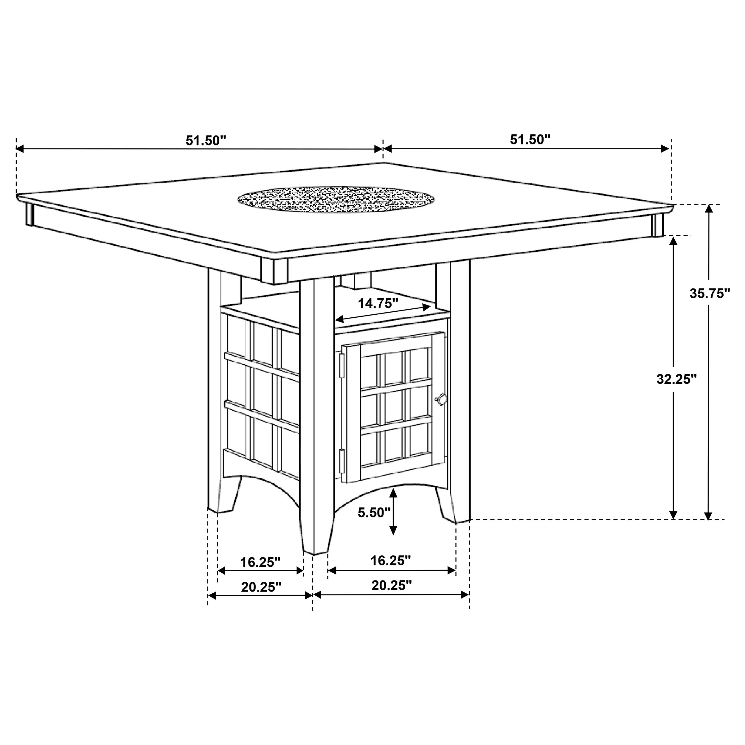 Gabriel Square Counter Height Dining Set Cappuccino - Image 36