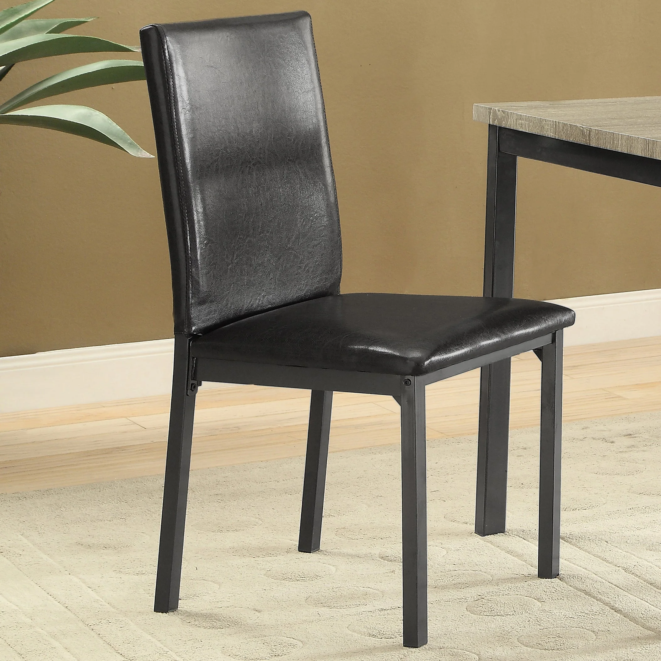 Garza Upholstered Dining Side Chair Black (Set of 2) - Image 3