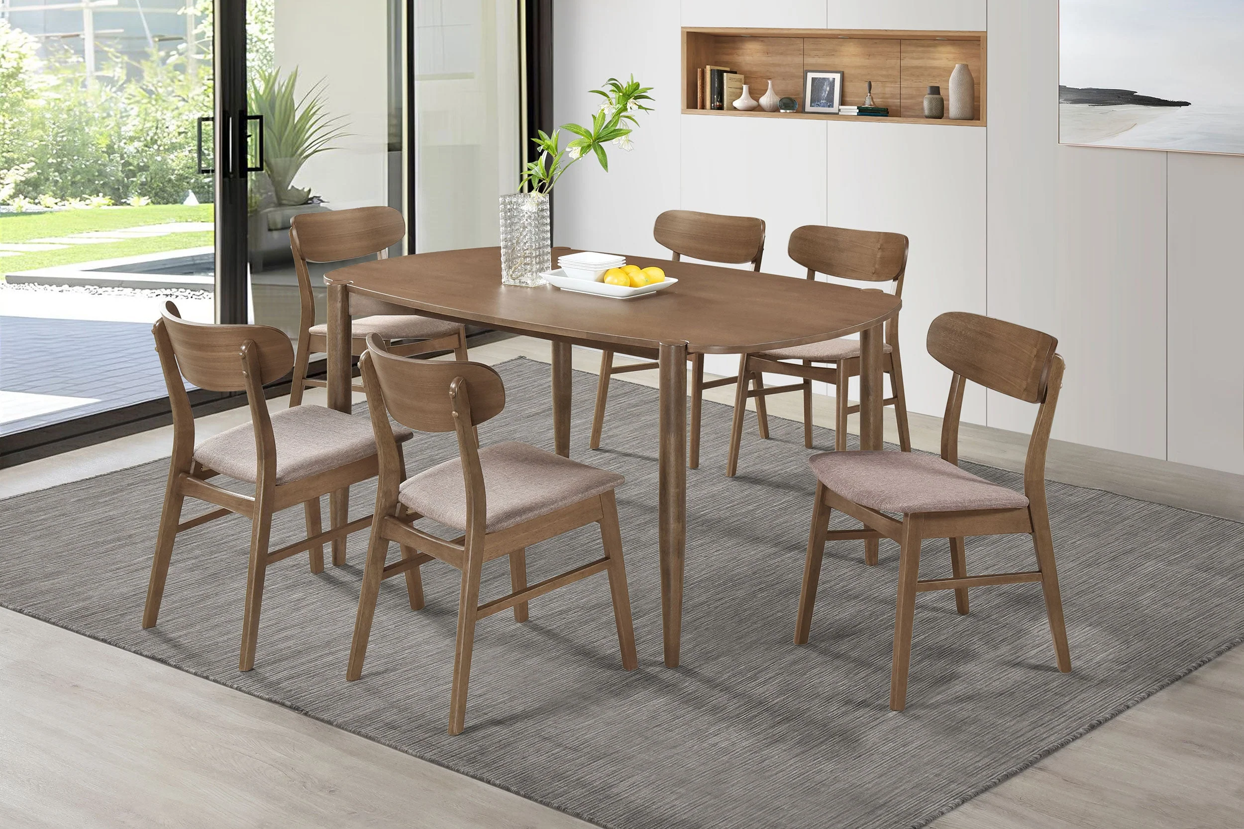 Dortch Oval 63-inch Solid Wood Dining Table Walnut - Image 10