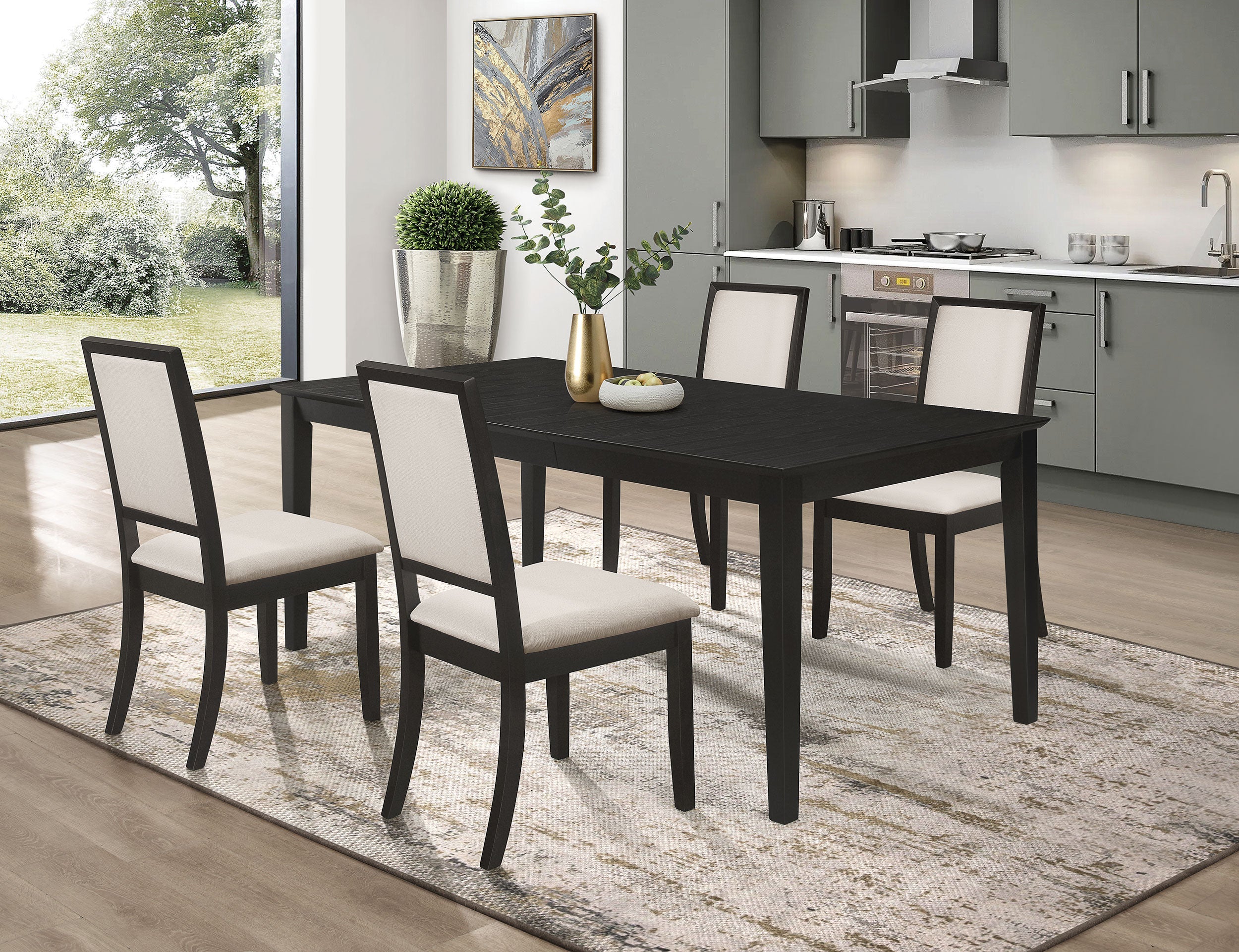 Louise Rectangular Extension Leaf Dining Set - Image 3