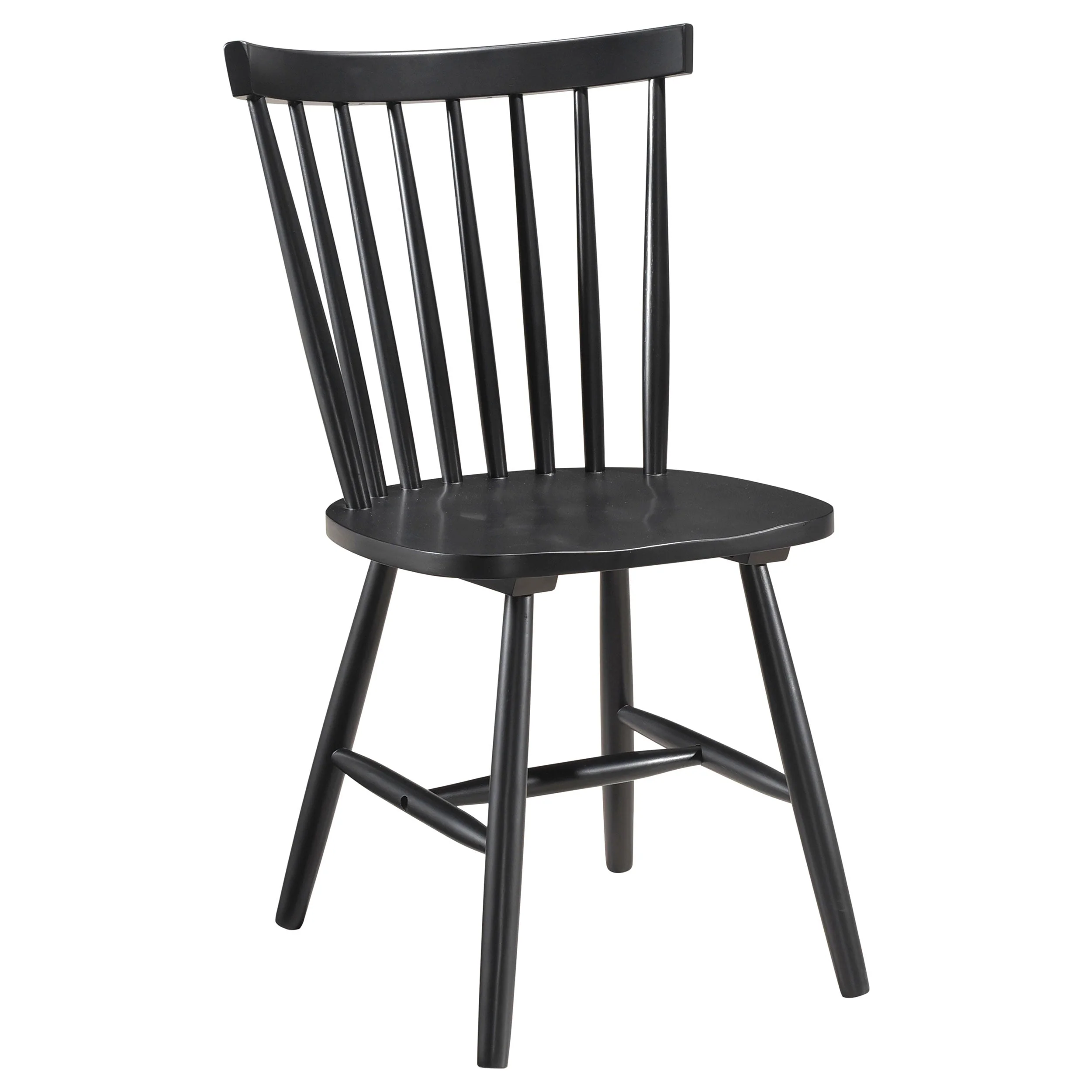 Hollyoak Windsor Wood Dining Side Chair Black (Set of 2) - Image 4