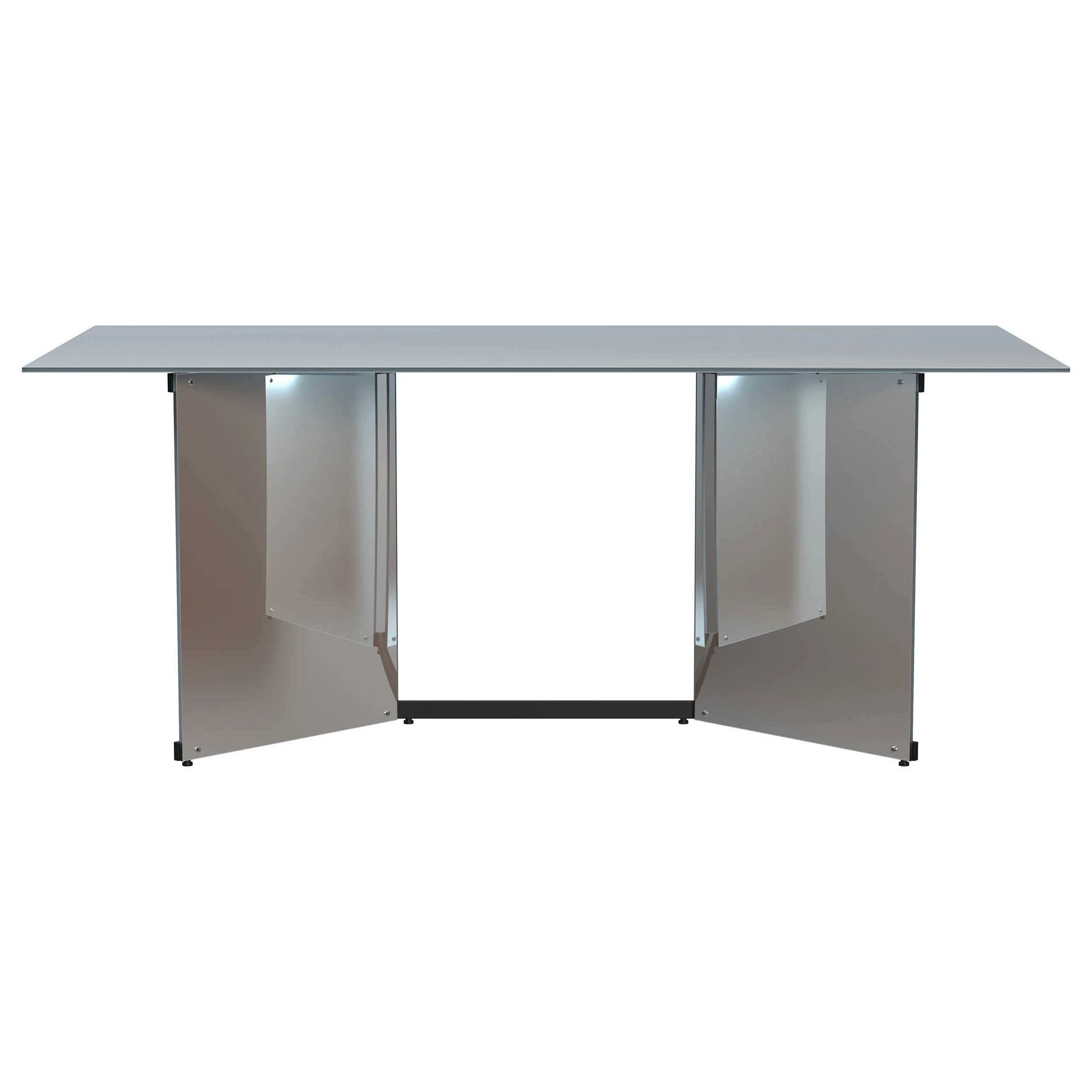 Emery 76-inch Rectangular Mirrored Dining Table Silver - Image 8