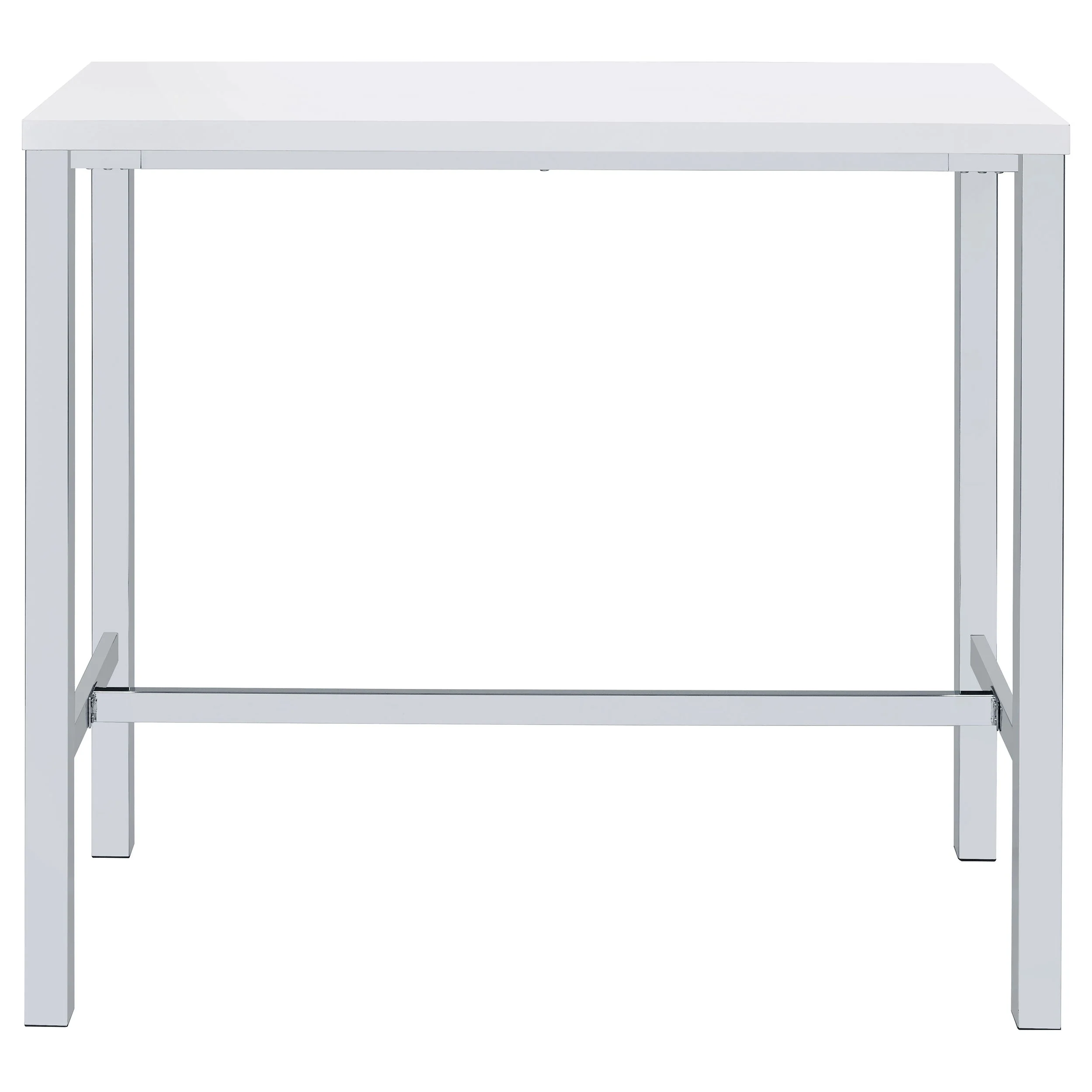 Natividad 5-piece Pub Height Bar Table Set White High Gloss - Image 5