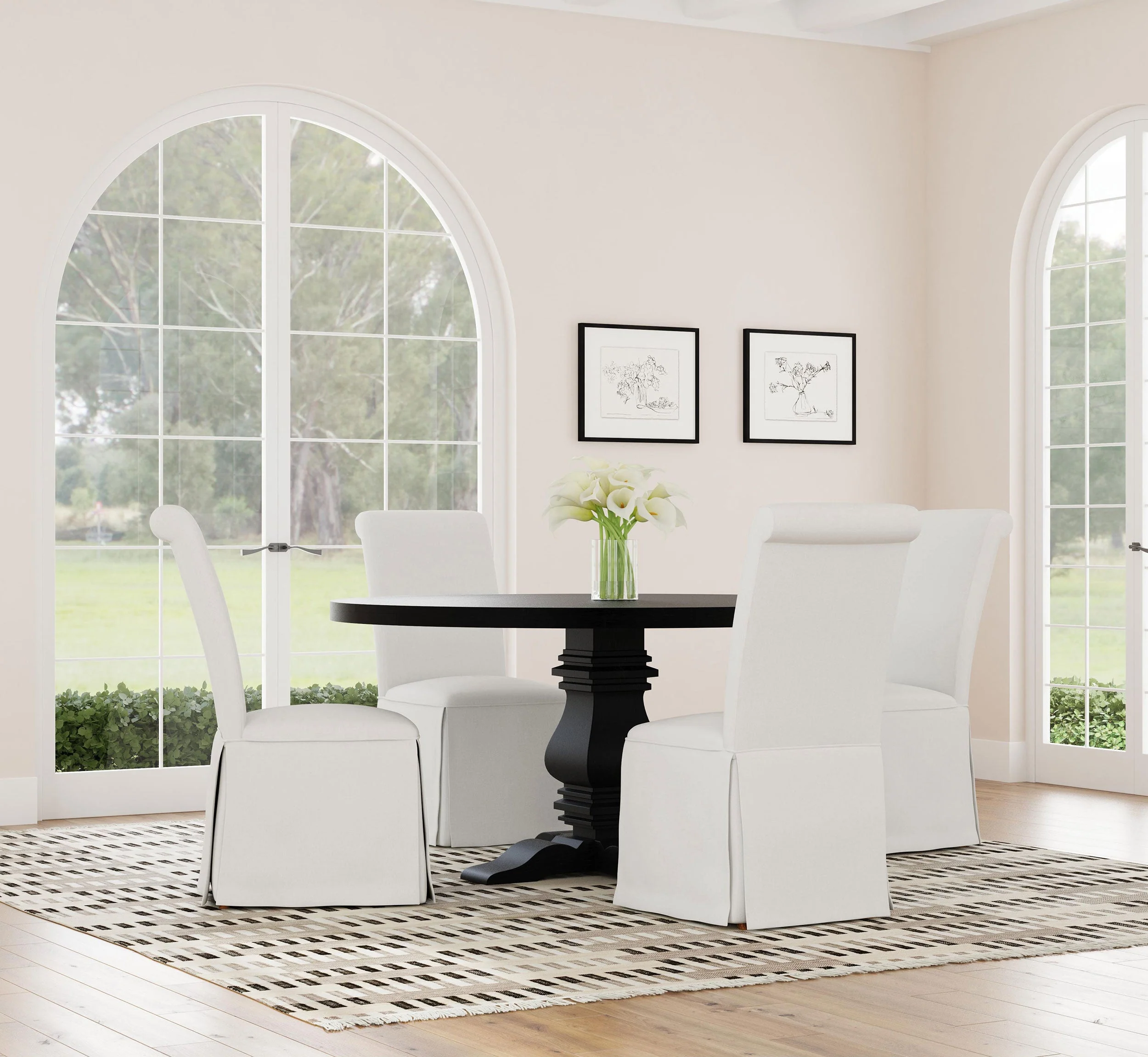 Florence Round 60-inch Wood Dining Table - Image 21