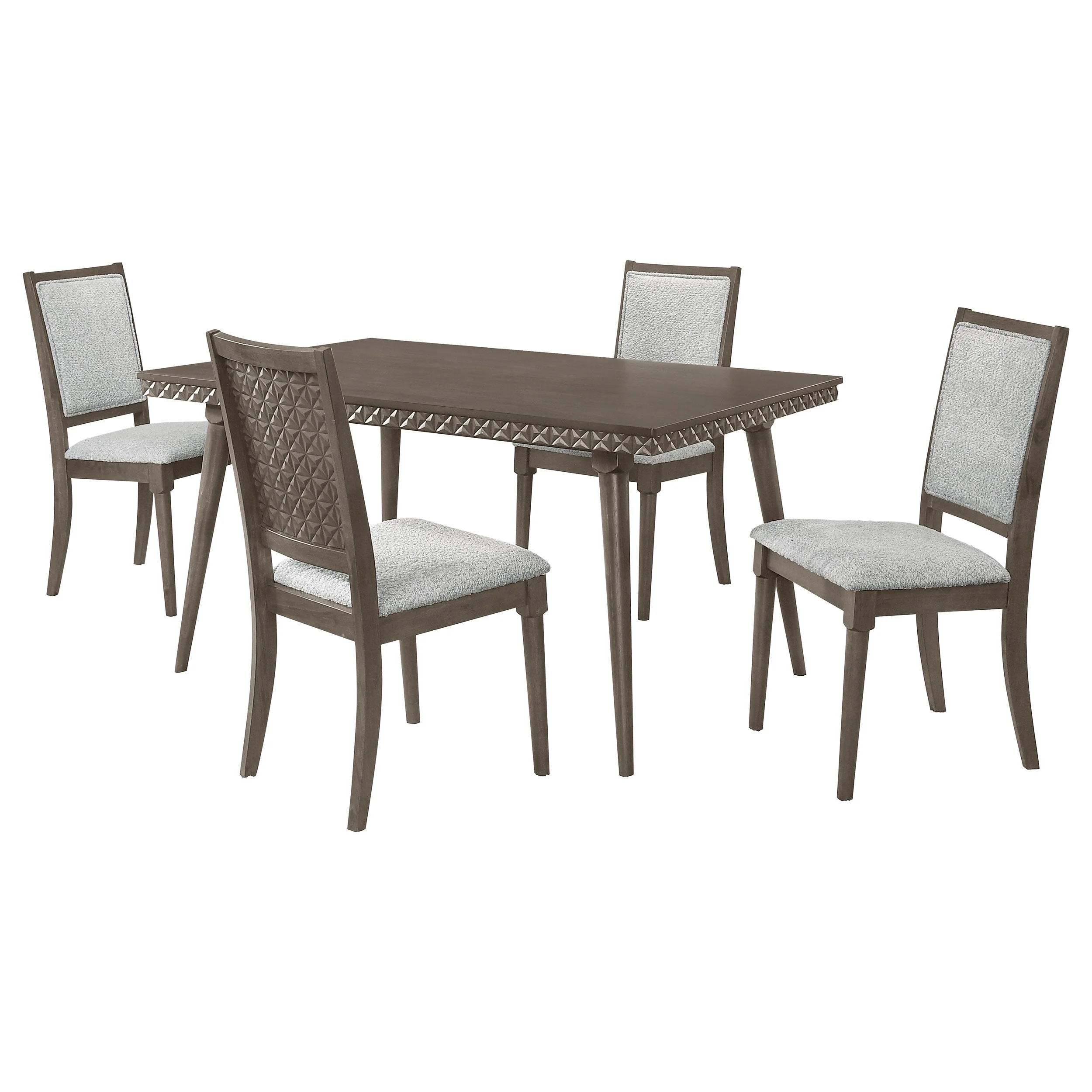 Onslow 5-piece 59-inch Rectangular Dining Set Dark Brown - Image 3