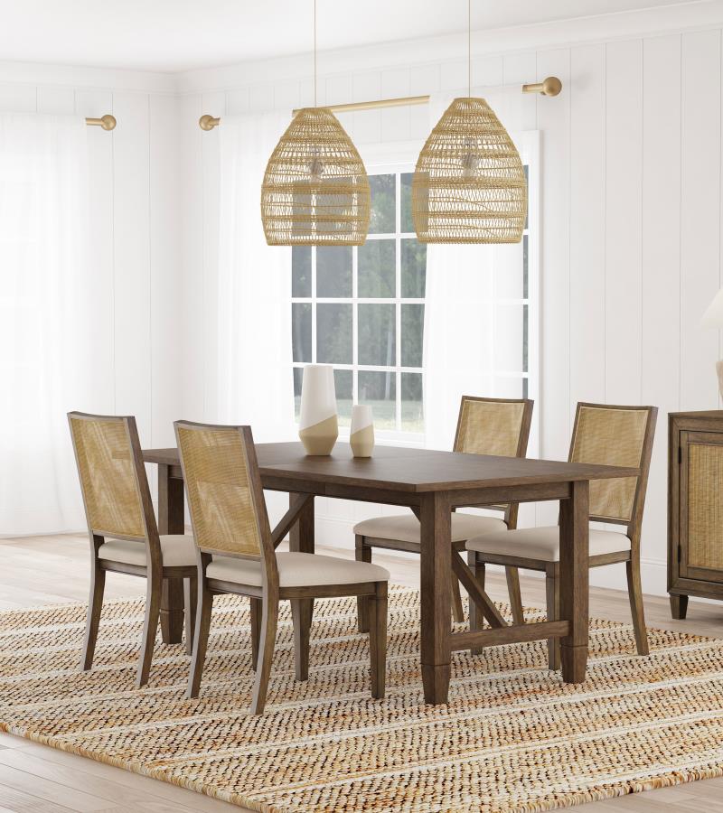 Matisse Rectangular Dining Table Set Light Brown - Image 3