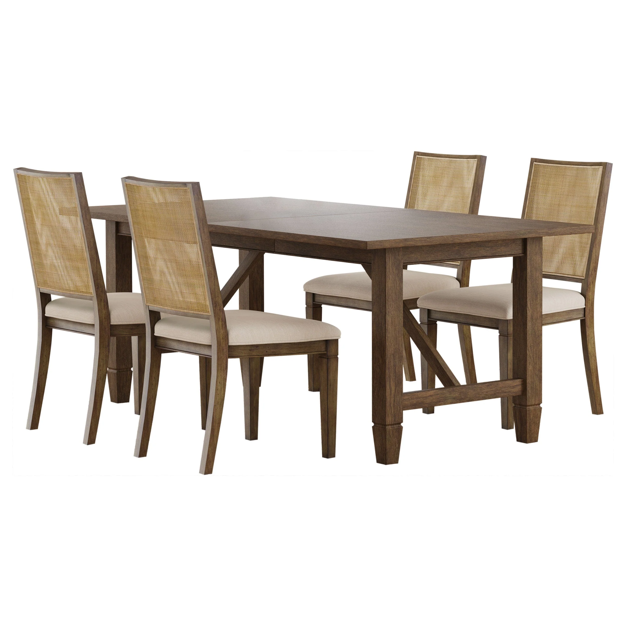 Matisse Rectangular Dining Table Set Light Brown - Image 7