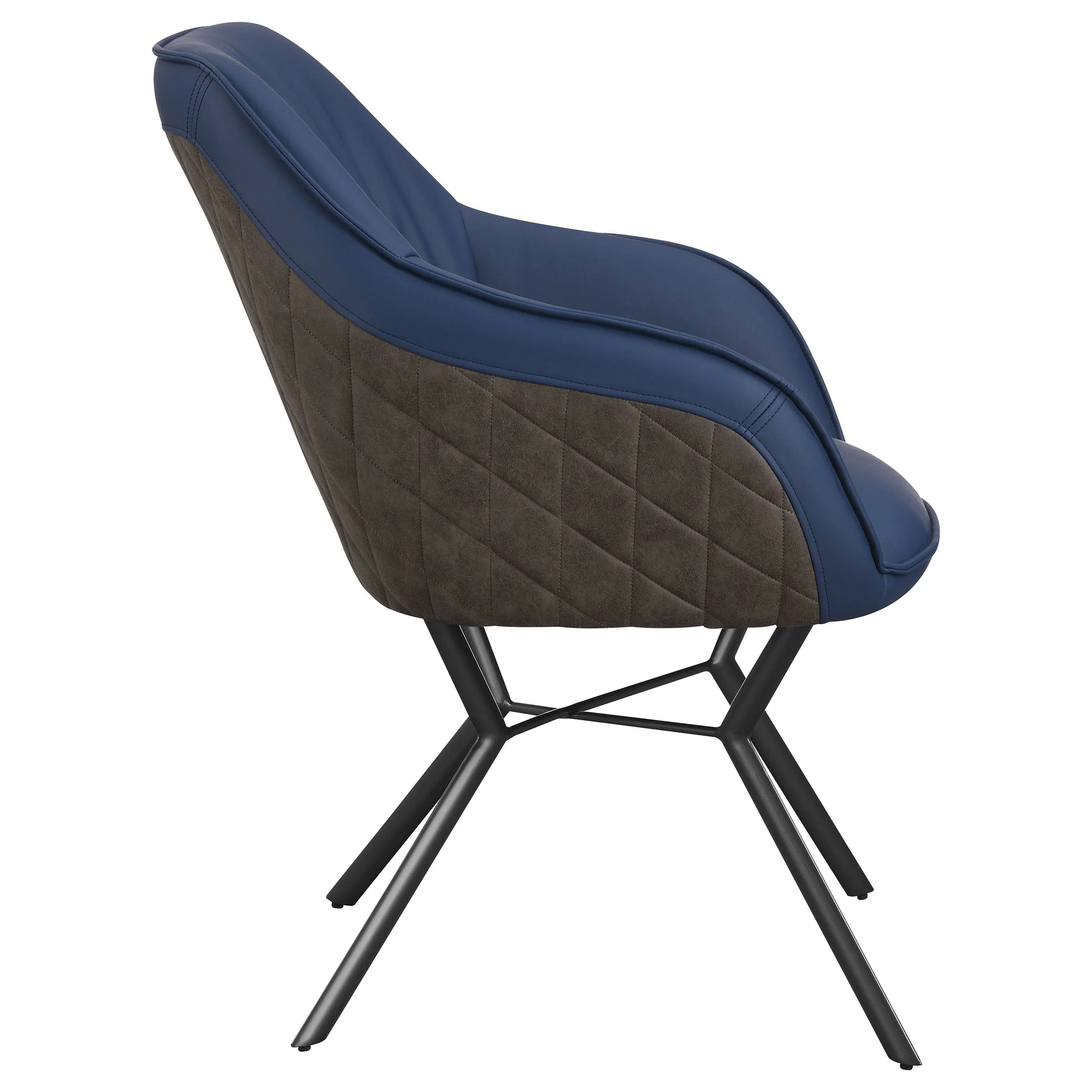 Mayer Upholstered Dining Arm Chair Blue and Brown (Set of 2) - Image 10