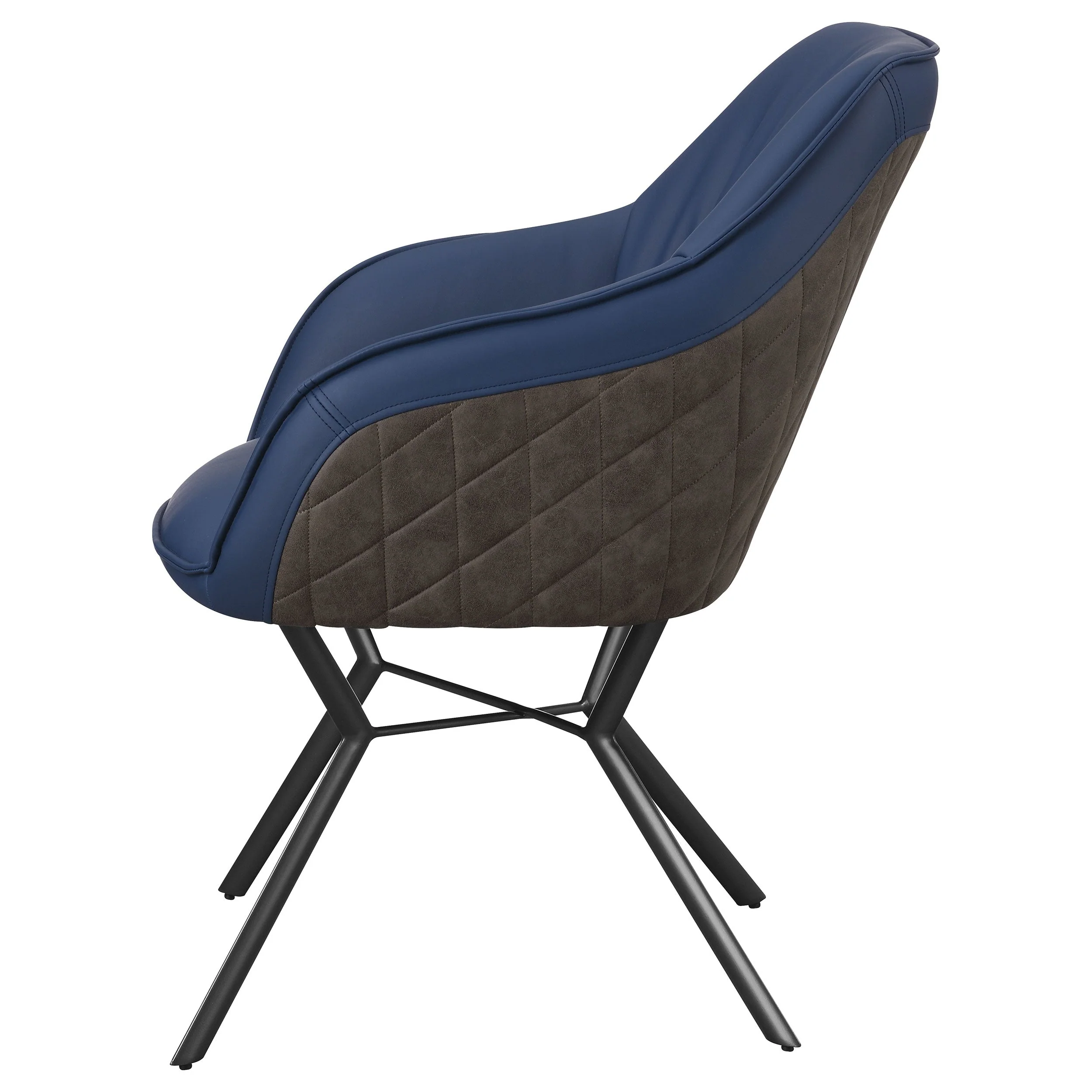 Mayer Upholstered Dining Arm Chair Blue and Brown (Set of 2) - Image 7