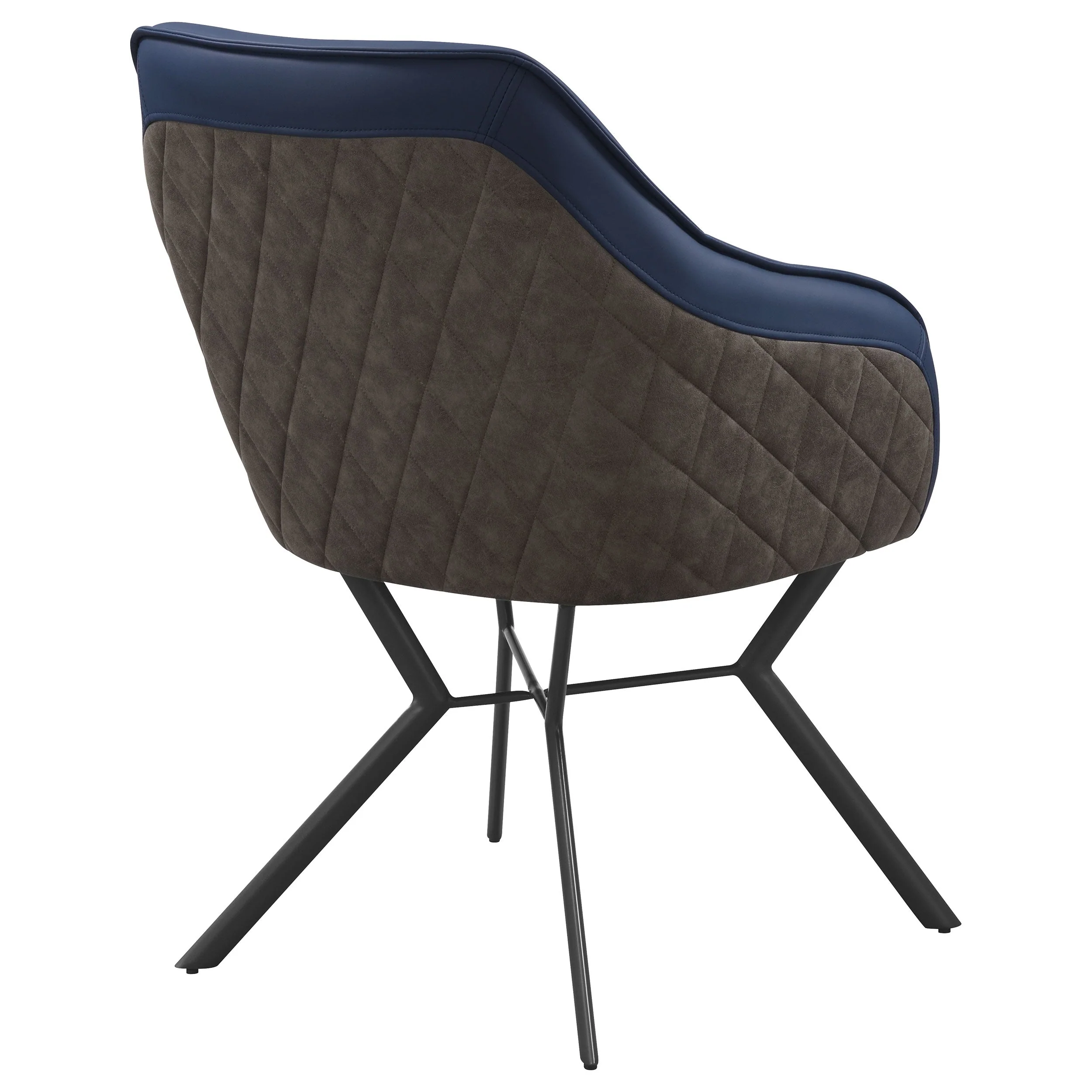 Mayer Upholstered Dining Arm Chair Blue and Brown (Set of 2) - Image 9