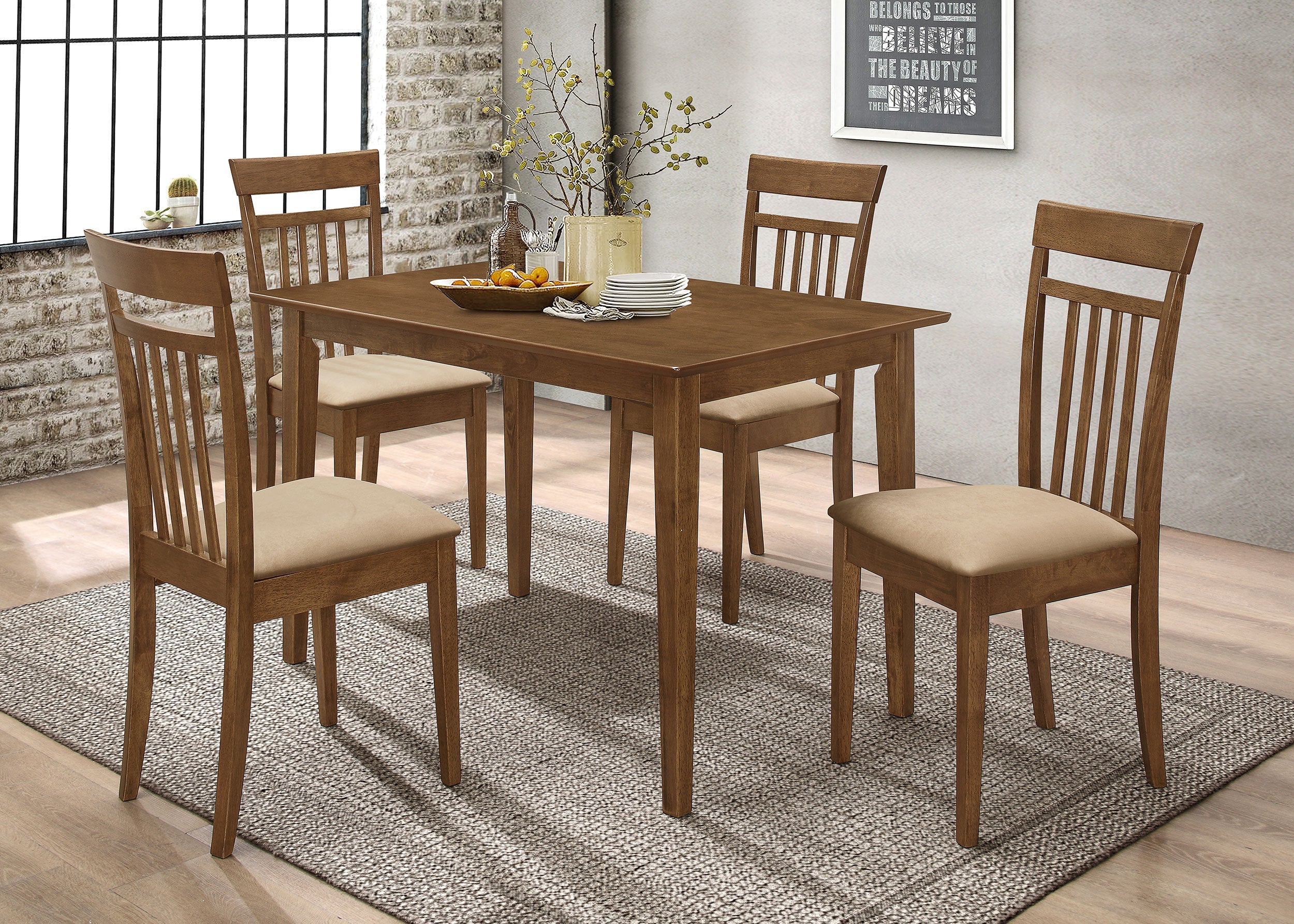 Robles 5-piece Rectangular Dining Table Set Chestnut - Image 2