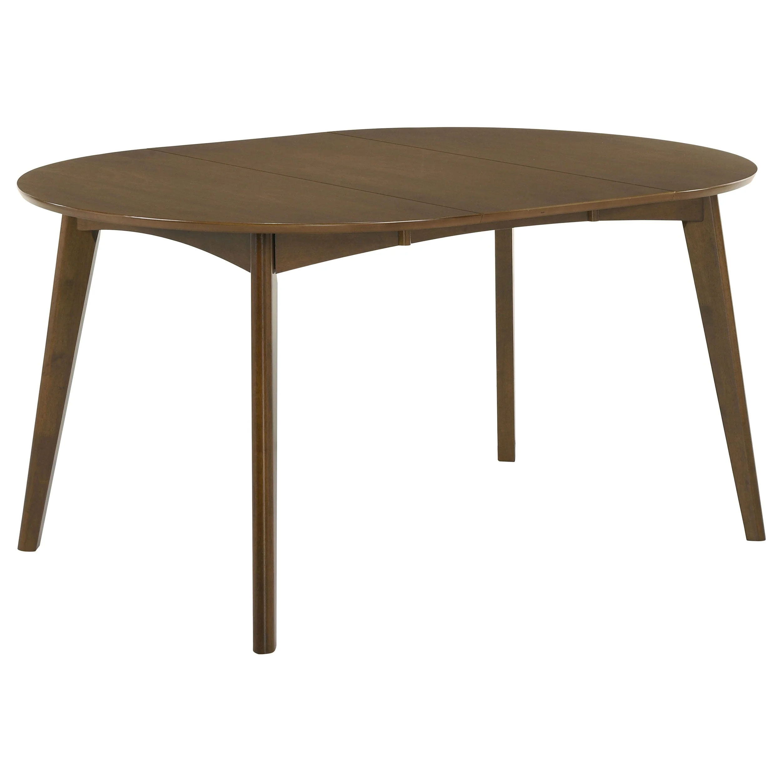 Jedda Oval 60-inch Extension Leaf Dining Table Dark Walnut - Image 2
