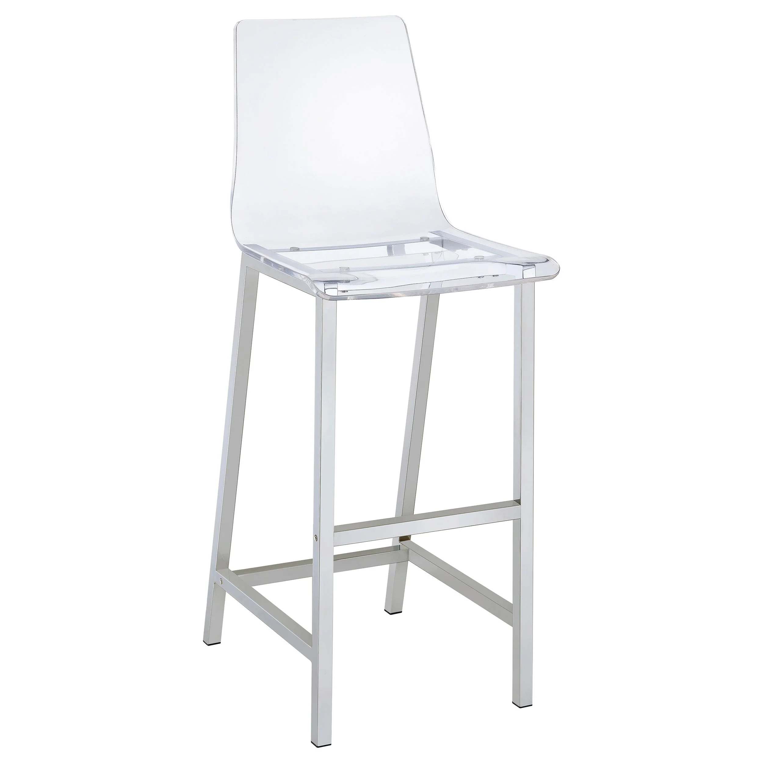 Tolbert 5-piece Bar Set with Acrylic Chairs Clear and Chrome - Image 5