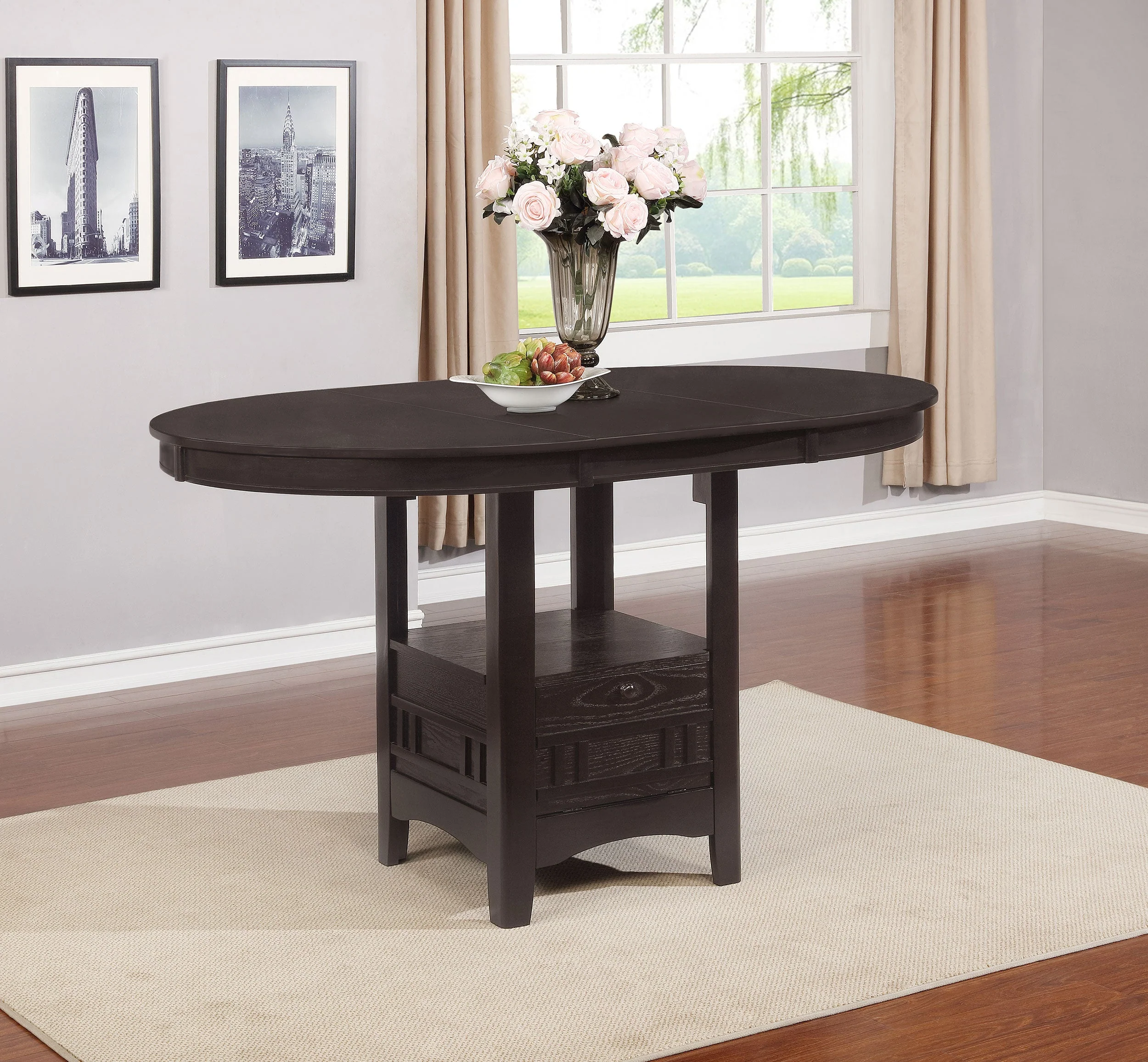 Lavon Oval 60-inch Extension Counter Dining Table - Image 4