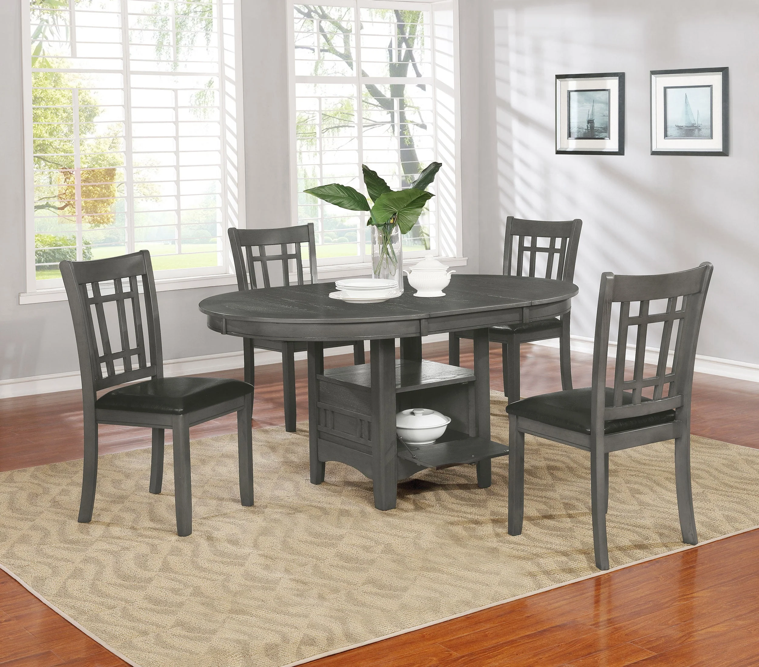 Lavon Oval 60-inch Extension Leaf Dining Table Medium - Image 20