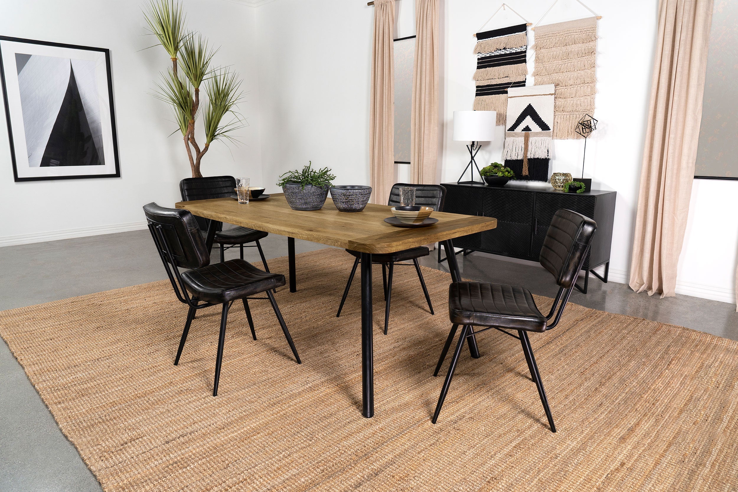 Maverick 70-inch Solid Wood Dining Table Natural Mango - Image 11