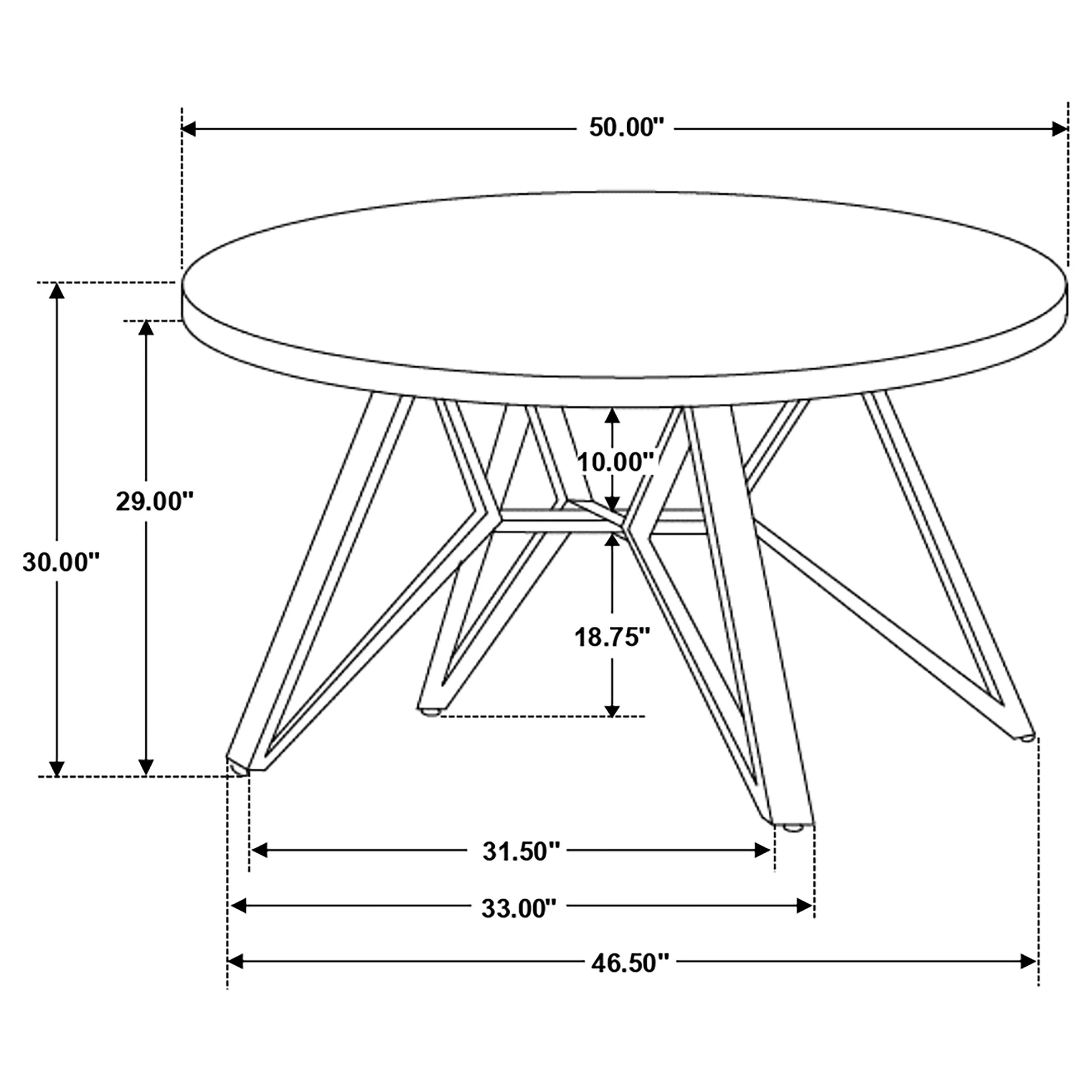Neil Round 50-inch SmartTop Dining Table Gunmetal - Image 7