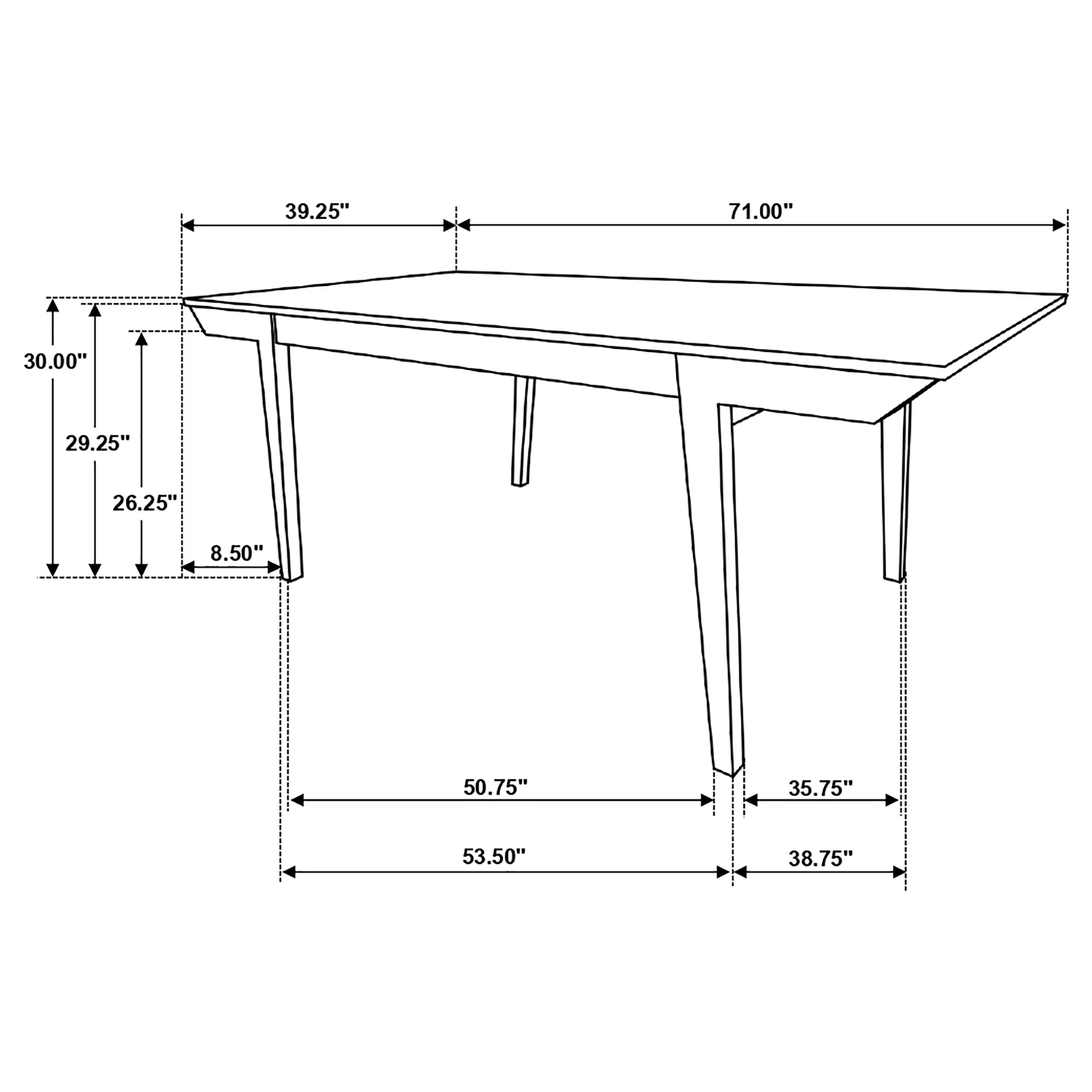 Nogales Rectangular 71-inch Wood Dining Table - Image 11