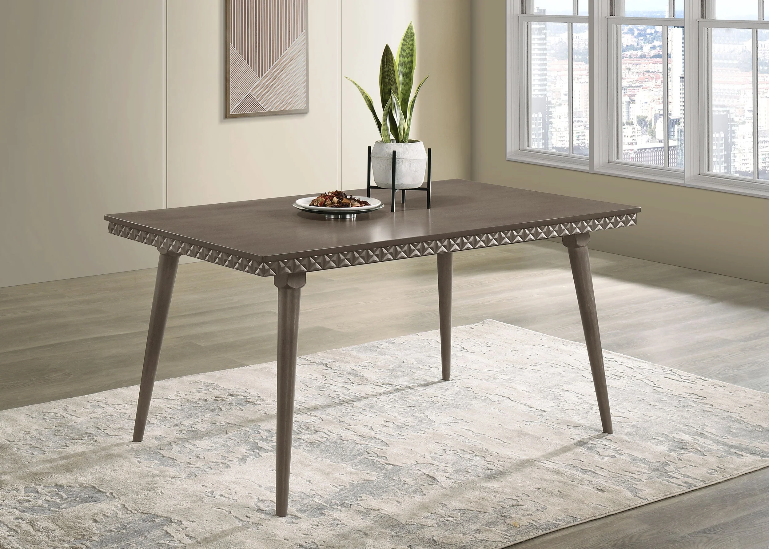 Onslow 59-inch Rectangular Wood Dining Table Dark Brown - Image 3