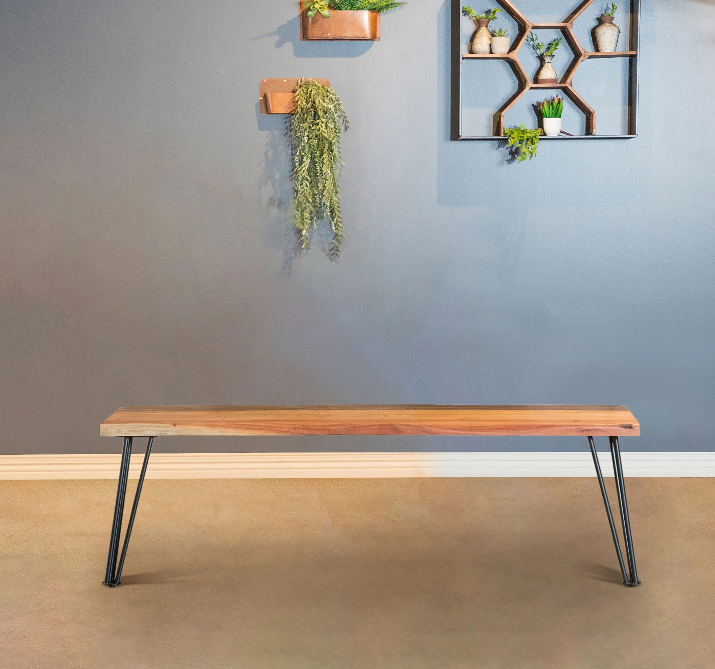 Sherman Wood Dining Bench Natural Acacia - Image 3