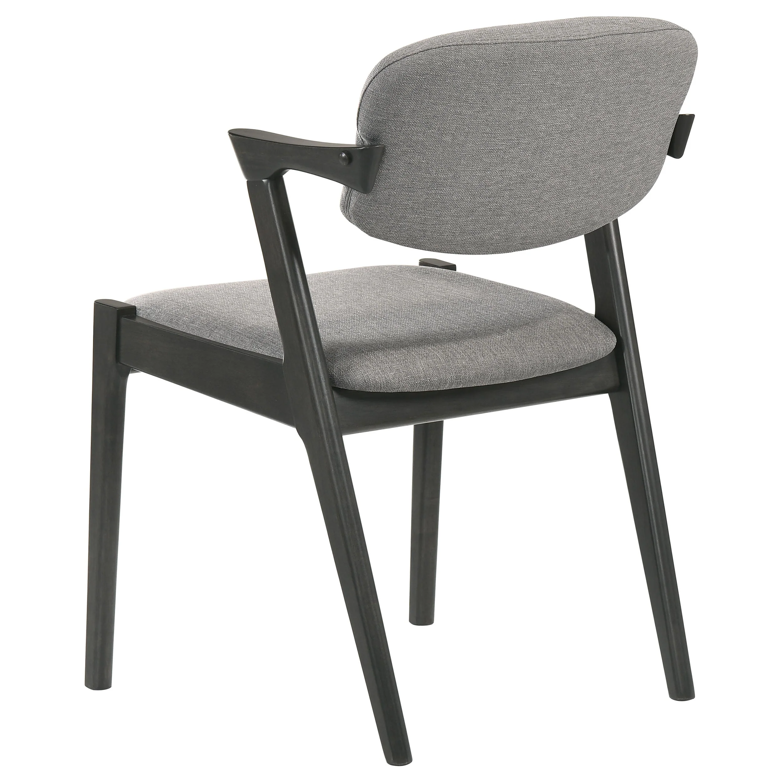 Stevie Padded Wood Dining Arm Chair Black (Set of 2) - Image 8