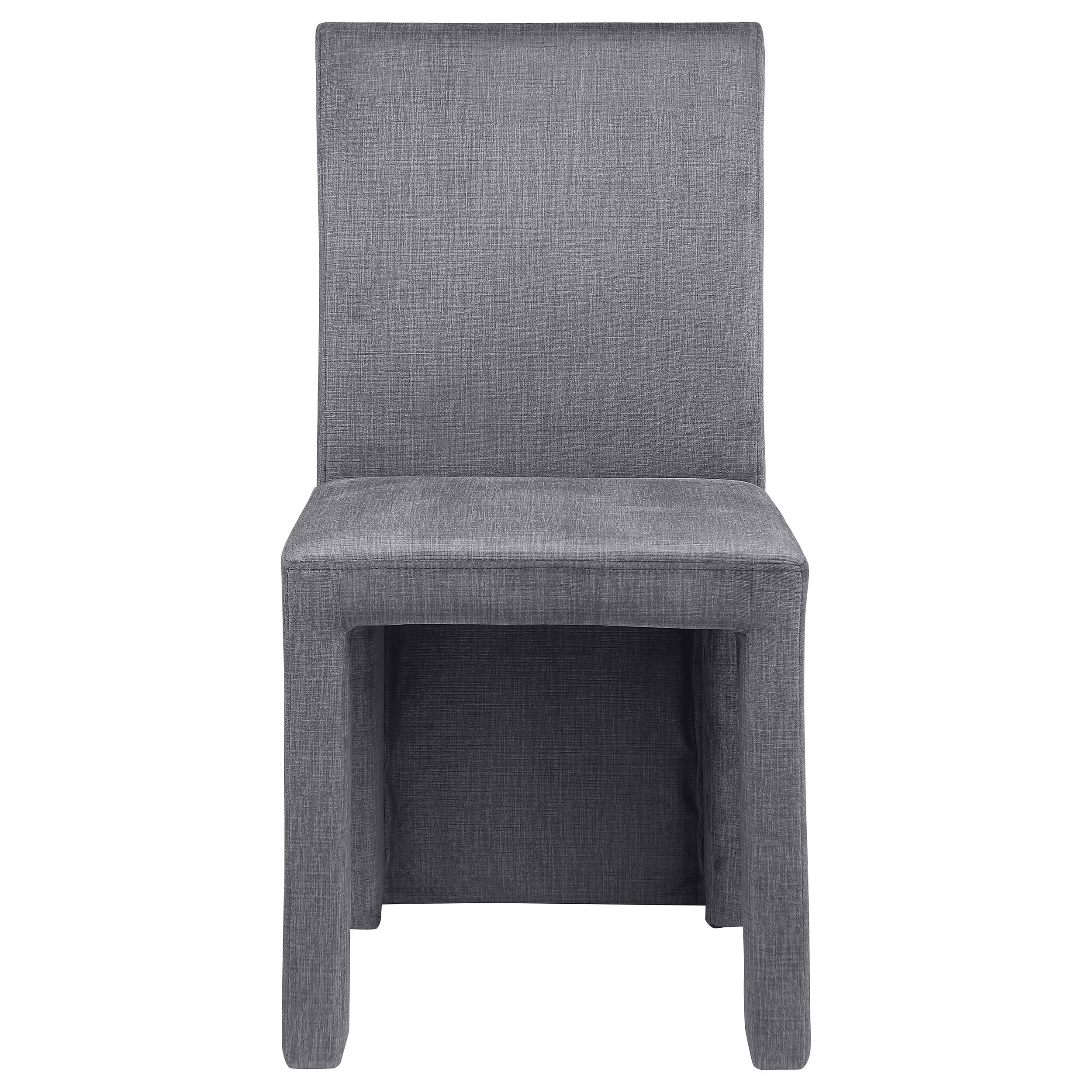 Tordera Velvet Upholstered Dining Side Chair Grey (Set of 2) - Image 5