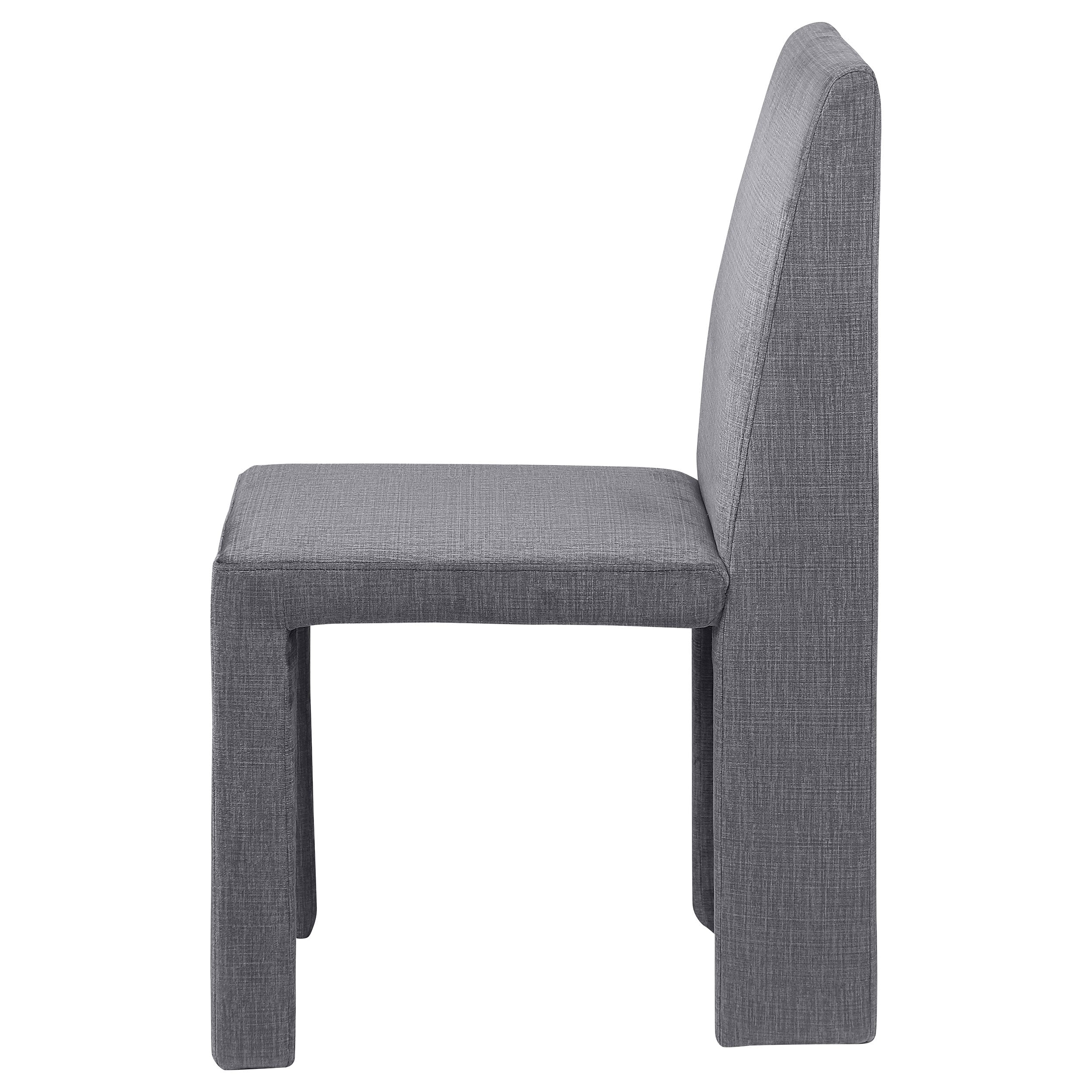 Tordera Velvet Upholstered Dining Side Chair Grey (Set of 2) - Image 7