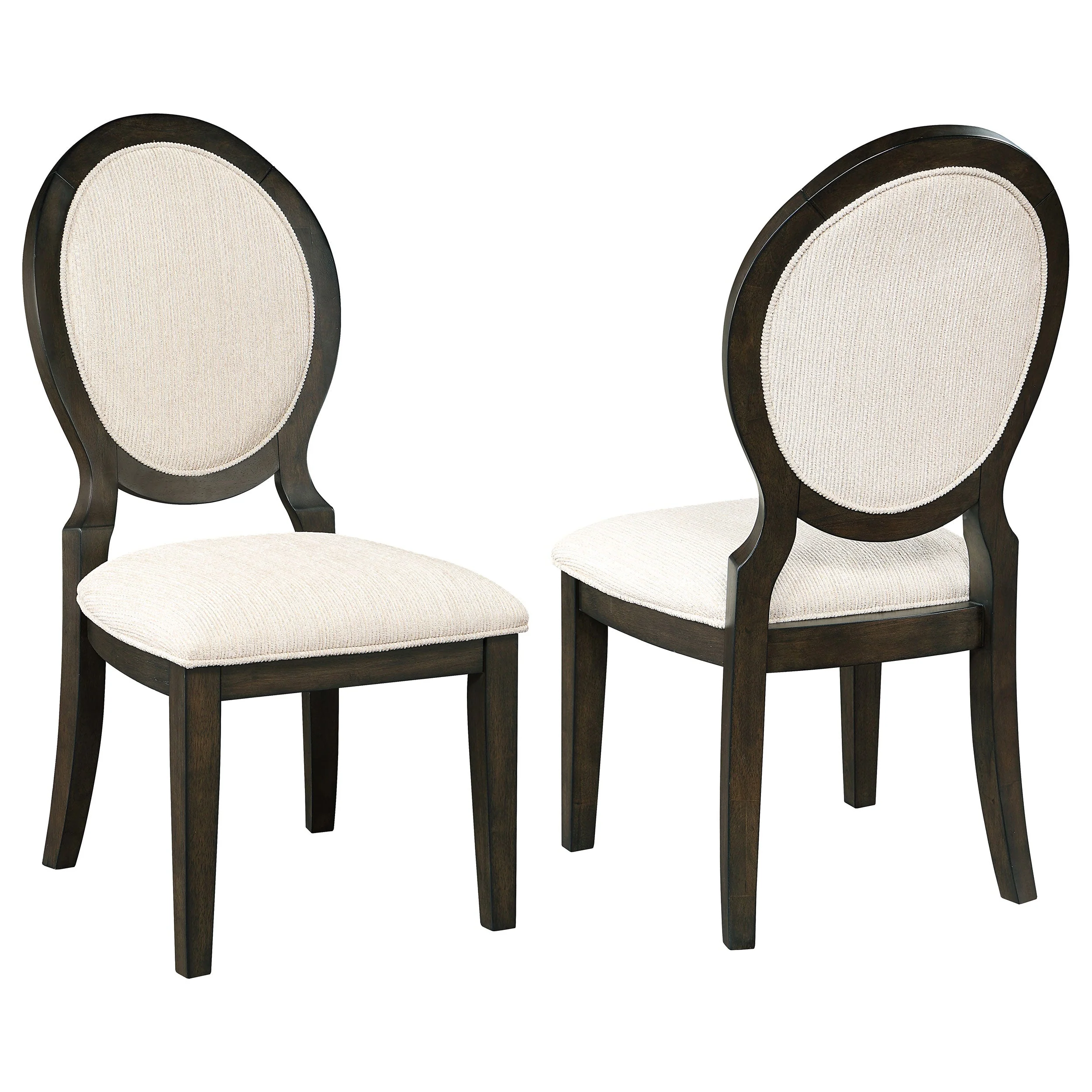 Twyla Oval Back Dining Side Chair Dark Cocoa (Set of 2) - Image 2