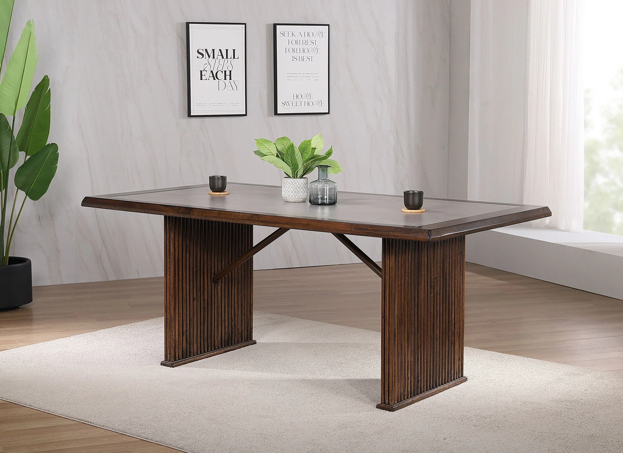 Sherwood 72-inch Rectangular Dining Table Brown - Image 3