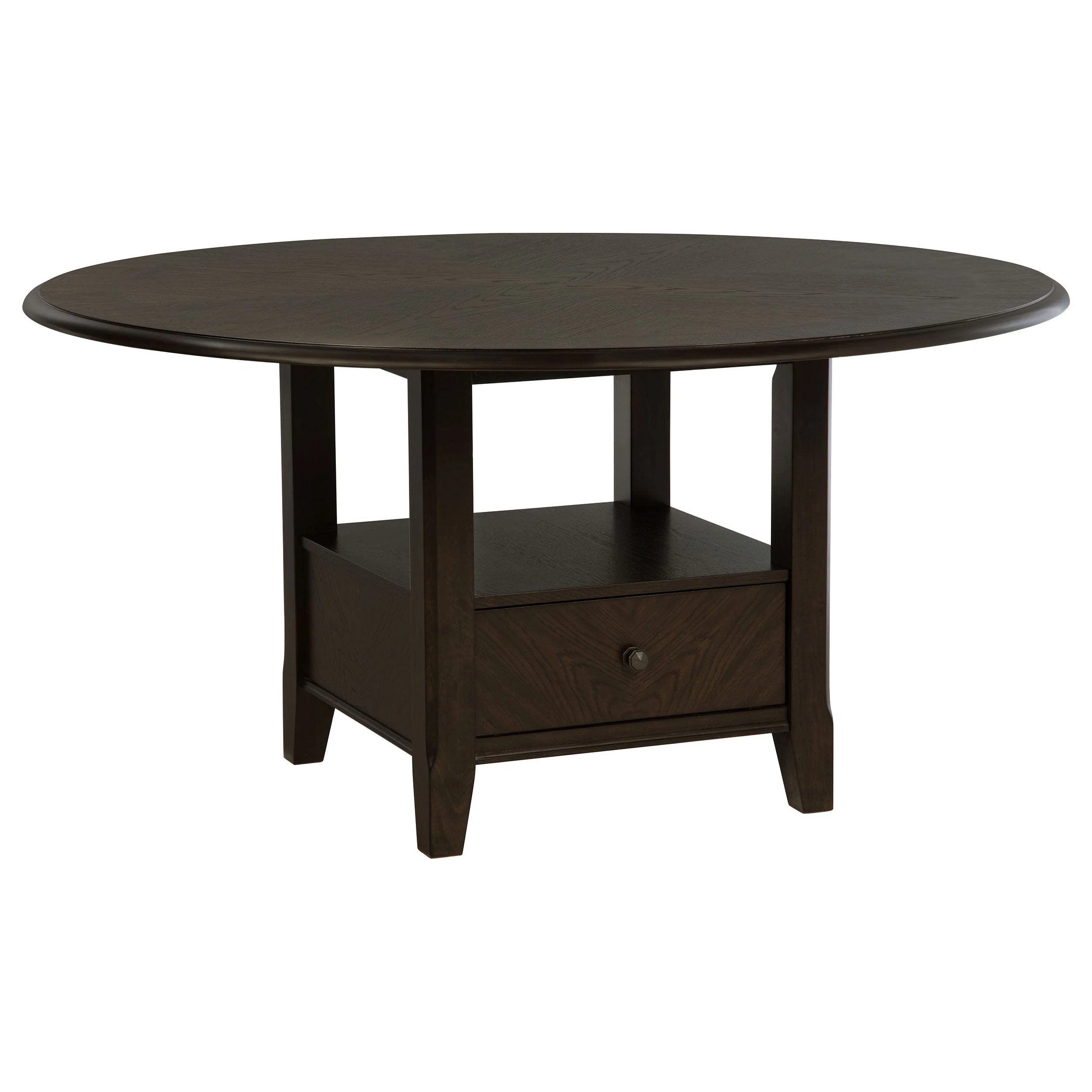 Twyla 5-piece 60-inch Round Wood Dining Table Set Dark Cocoa - Image 3