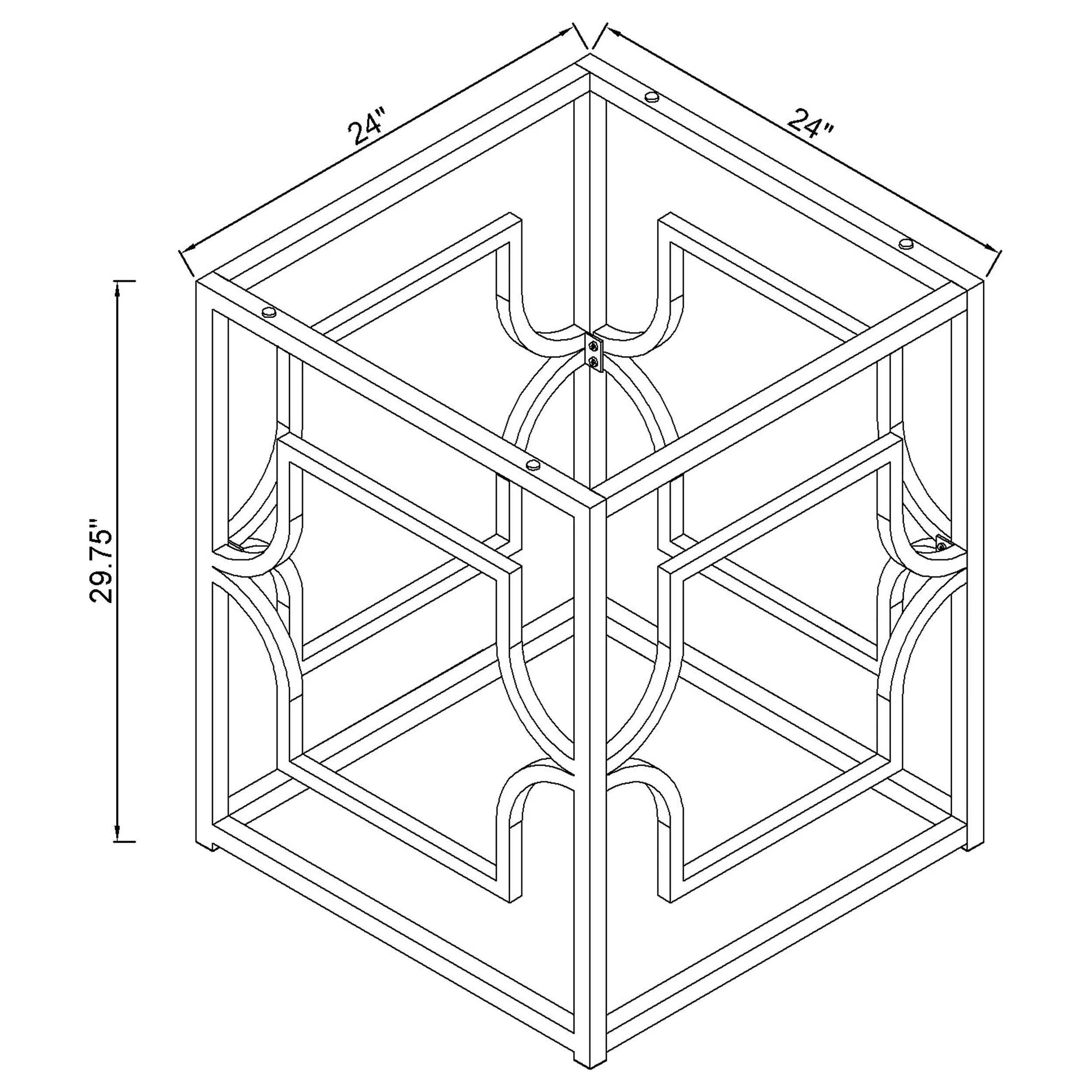 Starlight Square Metal Dining Table Base - Image 5