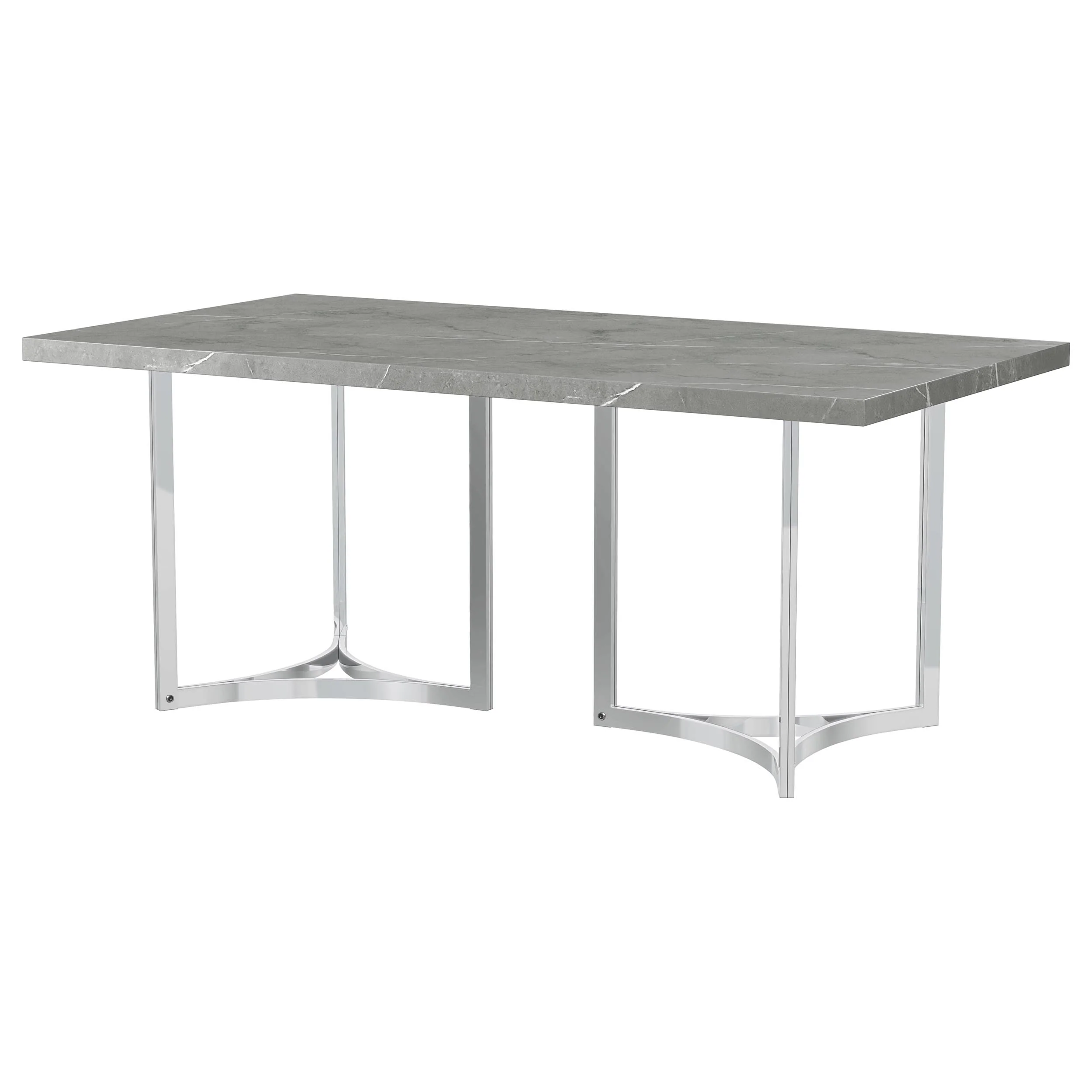 Sterling 72-inch Rectangular Dining Table Grey Faux Marble - Image 9