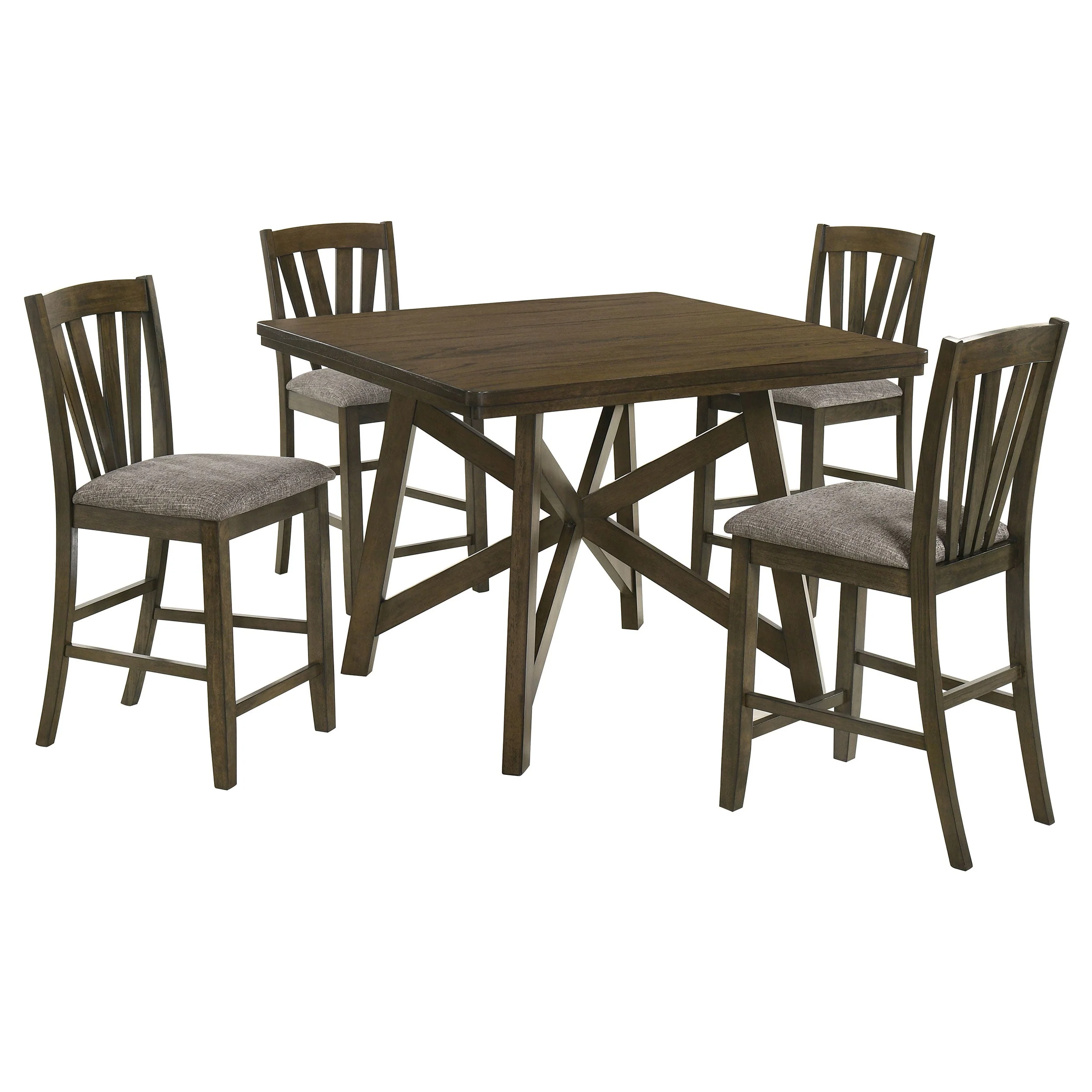 Canfield 5-piece 47-inch Counter Height Dining Set Brown - Image 3
