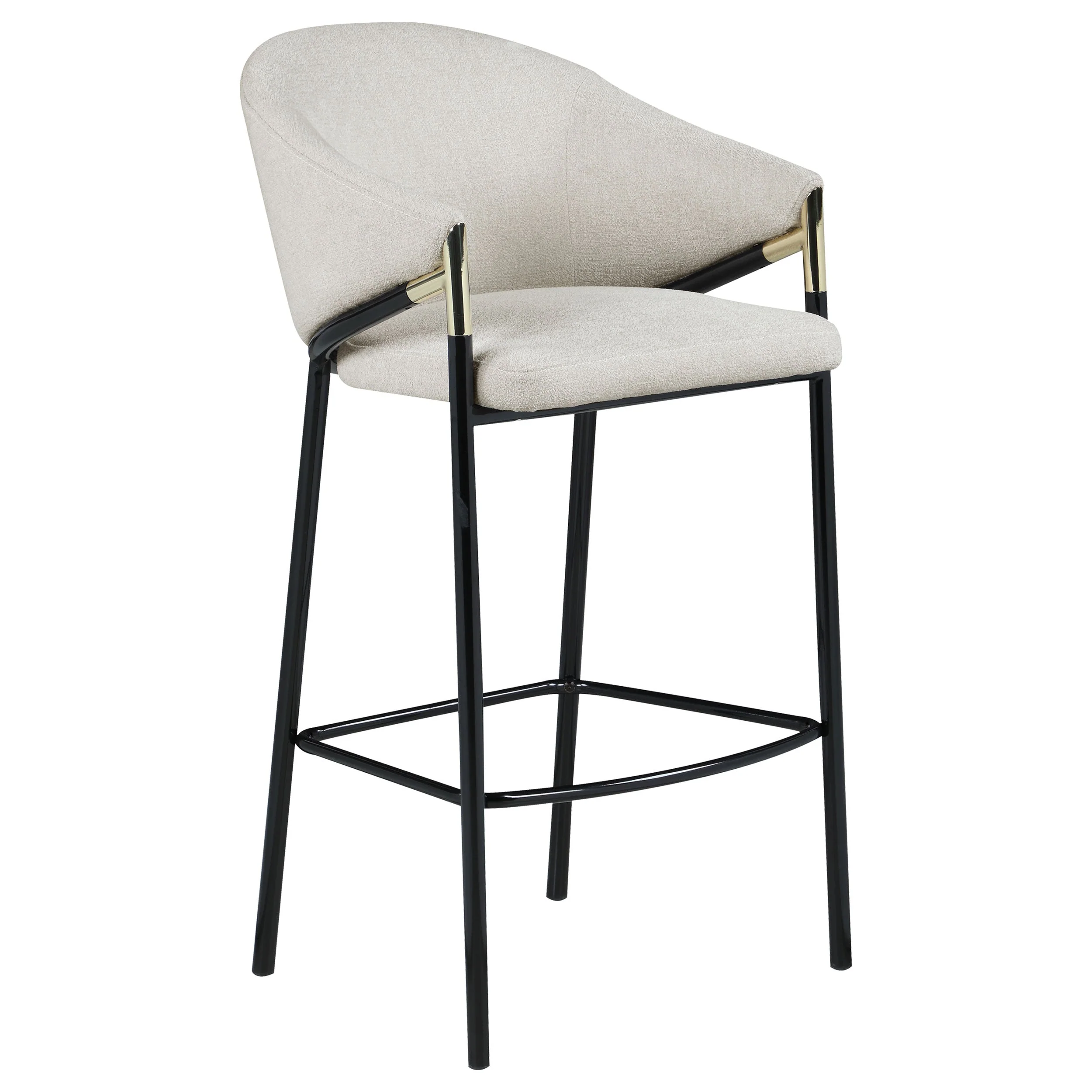 Chadwick Fabric Upholstered Bar Chair Beige (Set of 2) - Image 4