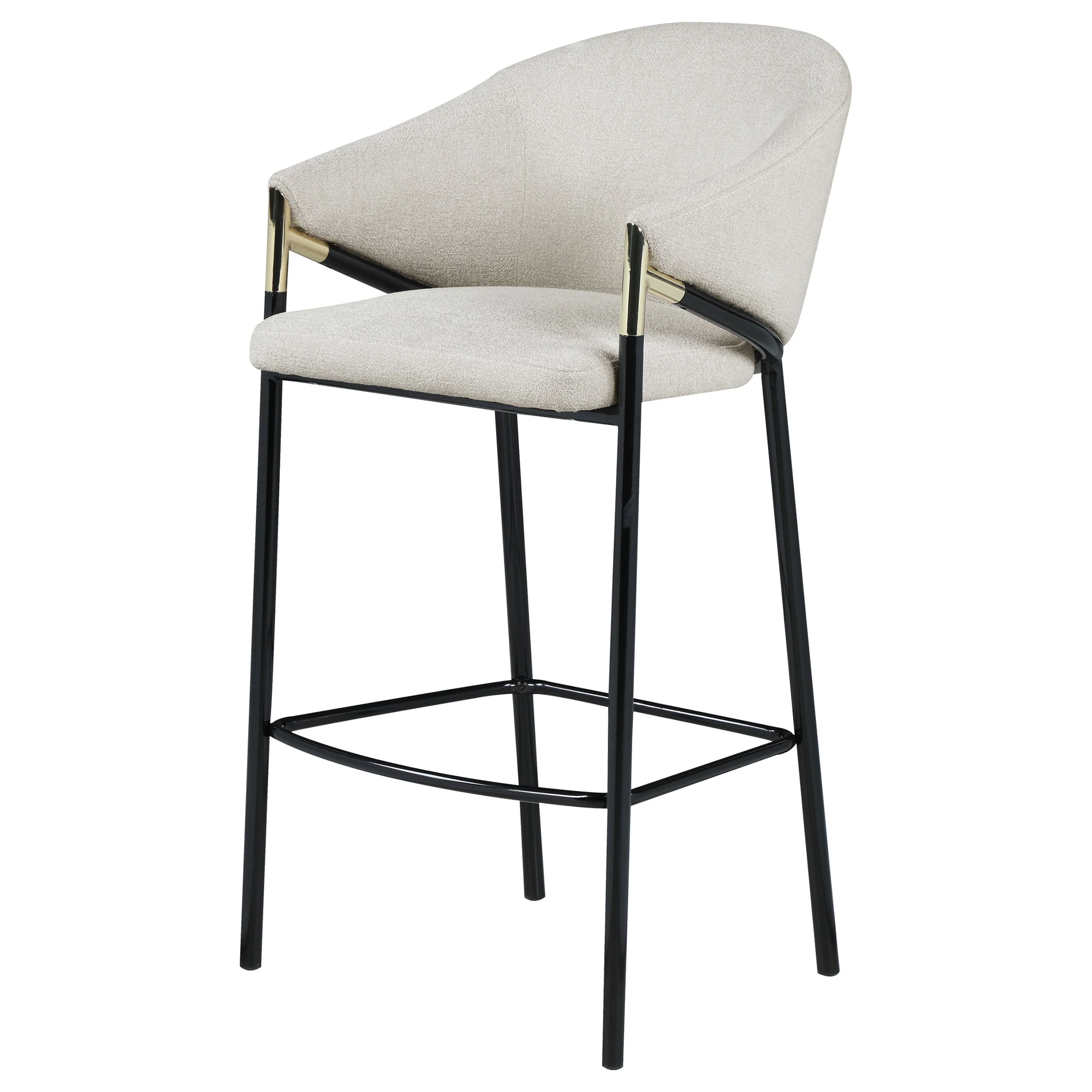 Chadwick Fabric Upholstered Bar Chair Beige (Set of 2) - Image 6