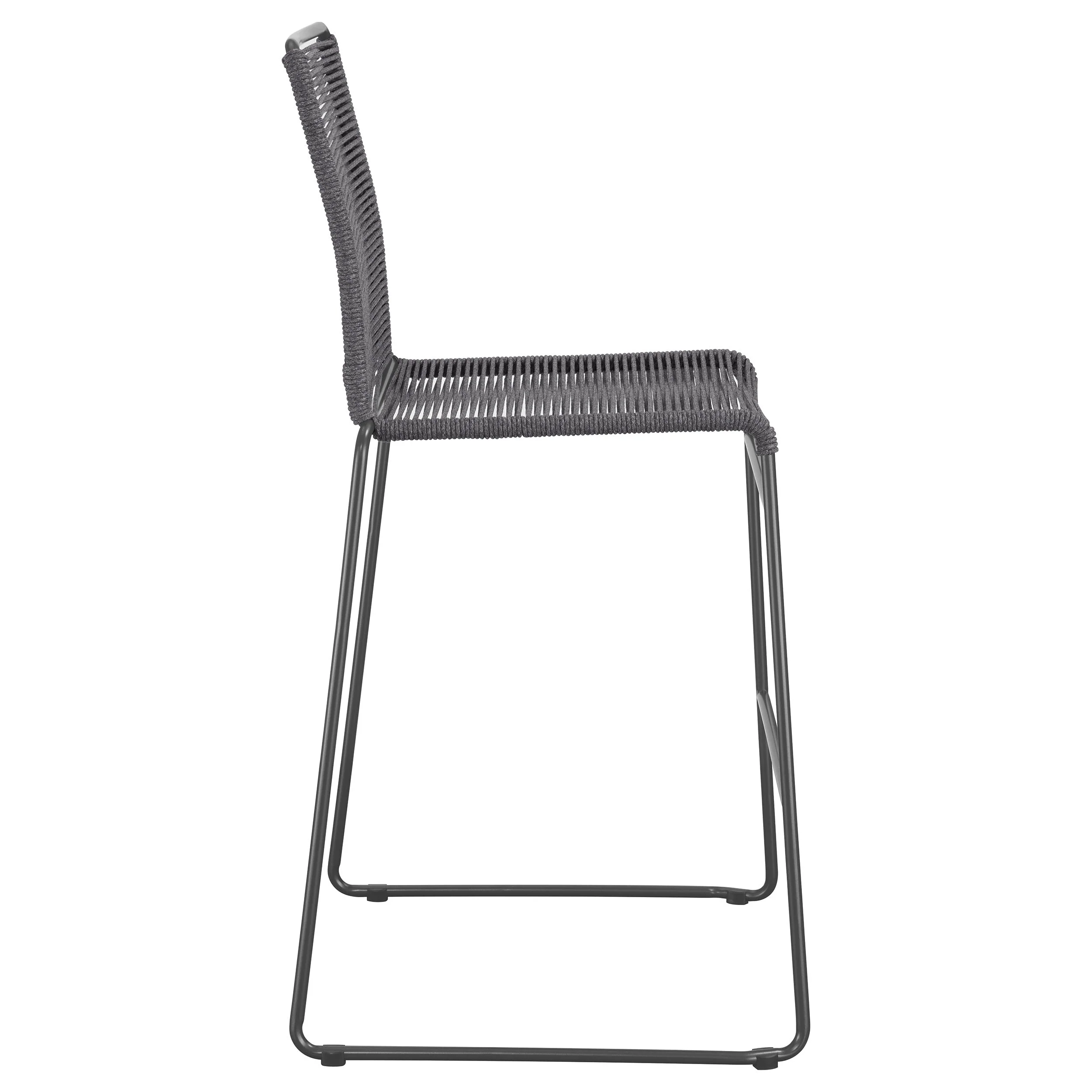 Jerome Woven Rope Metal Bar Chair Charcoal (Set of 2) - Image 9