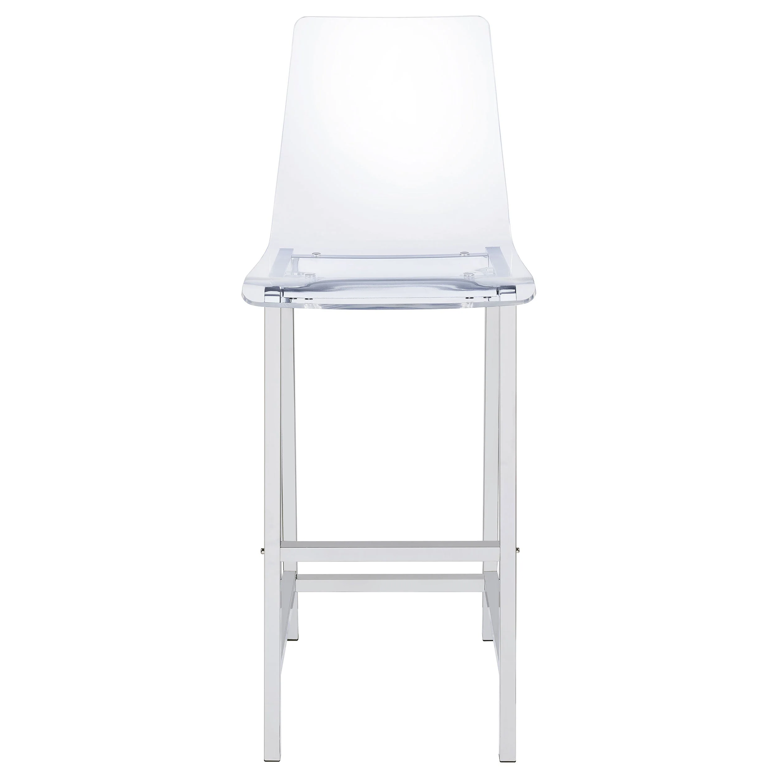 Juelia Clear Acrylic Bar Chair Chrome (Set of 2) - Image 5