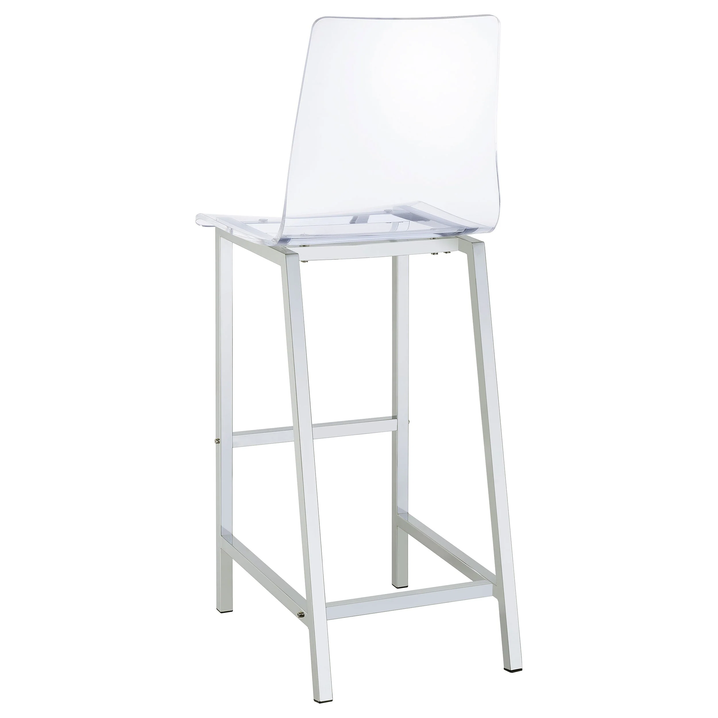 Juelia Clear Acrylic Bar Chair Chrome (Set of 2) - Image 8