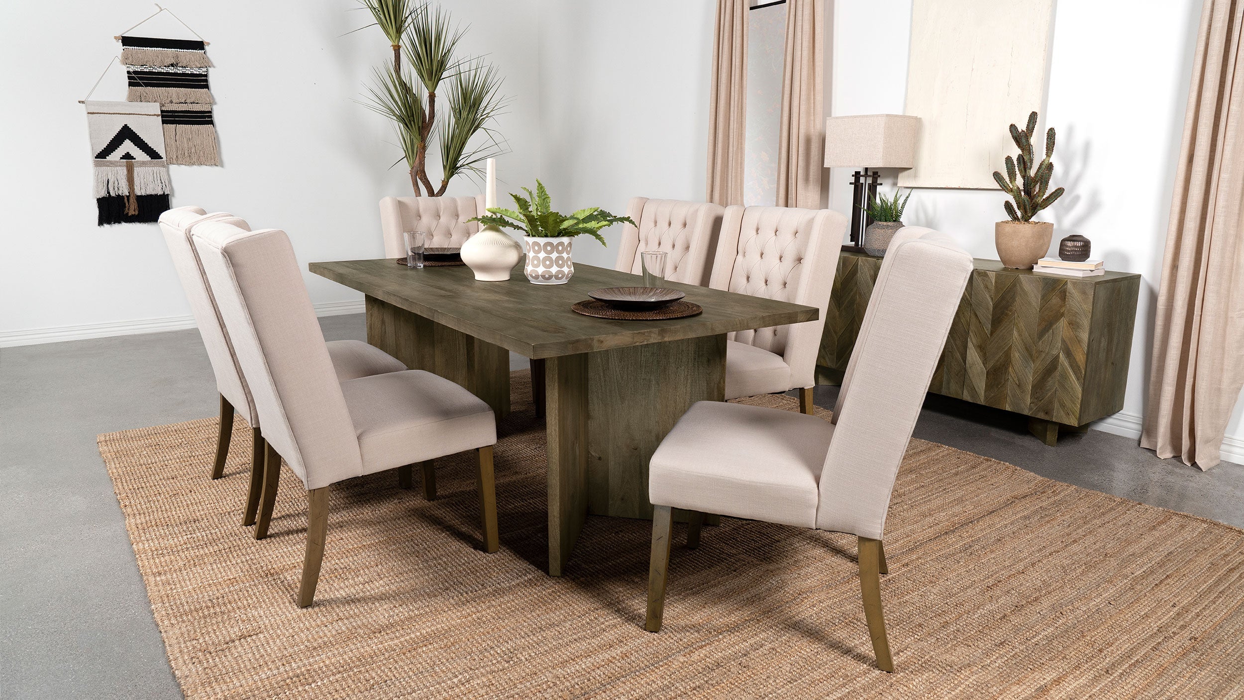 Tyler 80-inch Solid Wood Dining Table Mango Brown - Image 10