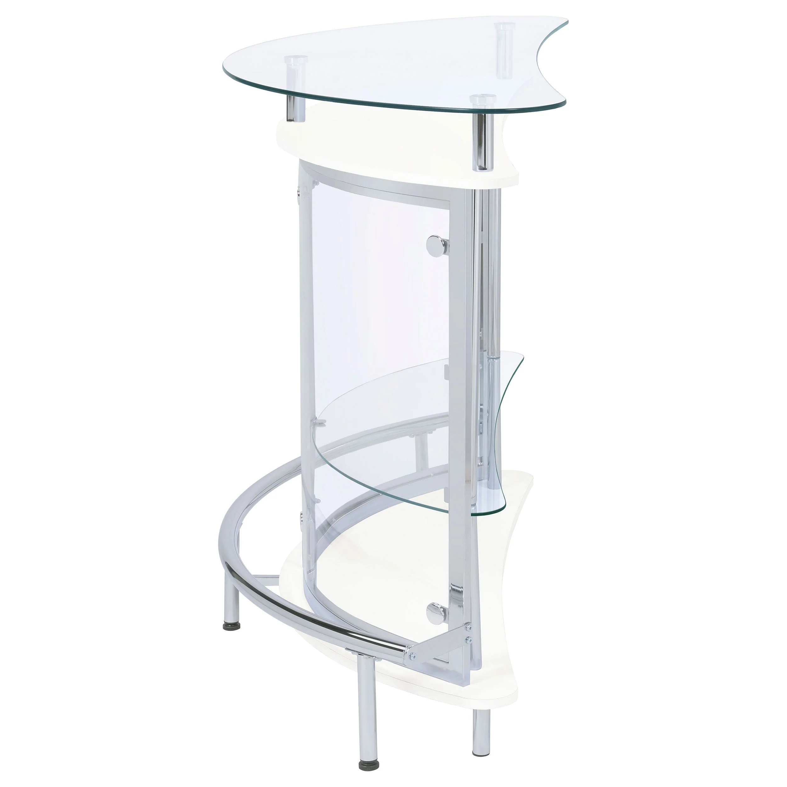 Amarillo Freestanding Glass Top Home Bar Wine Cabinet - Image 13