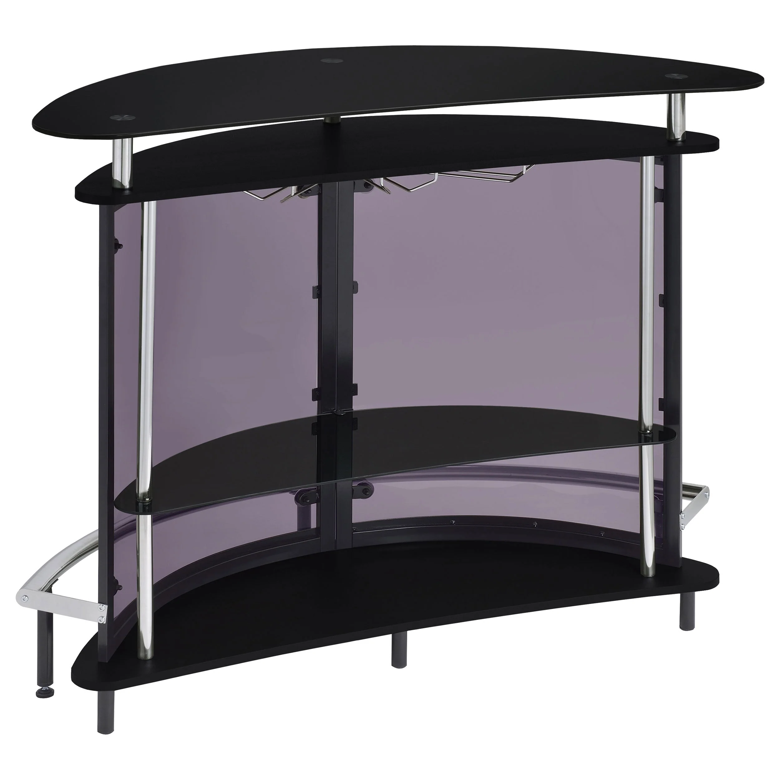 Amarillo Freestanding Glass Top Home Bar Wine Cabinet - Image 16