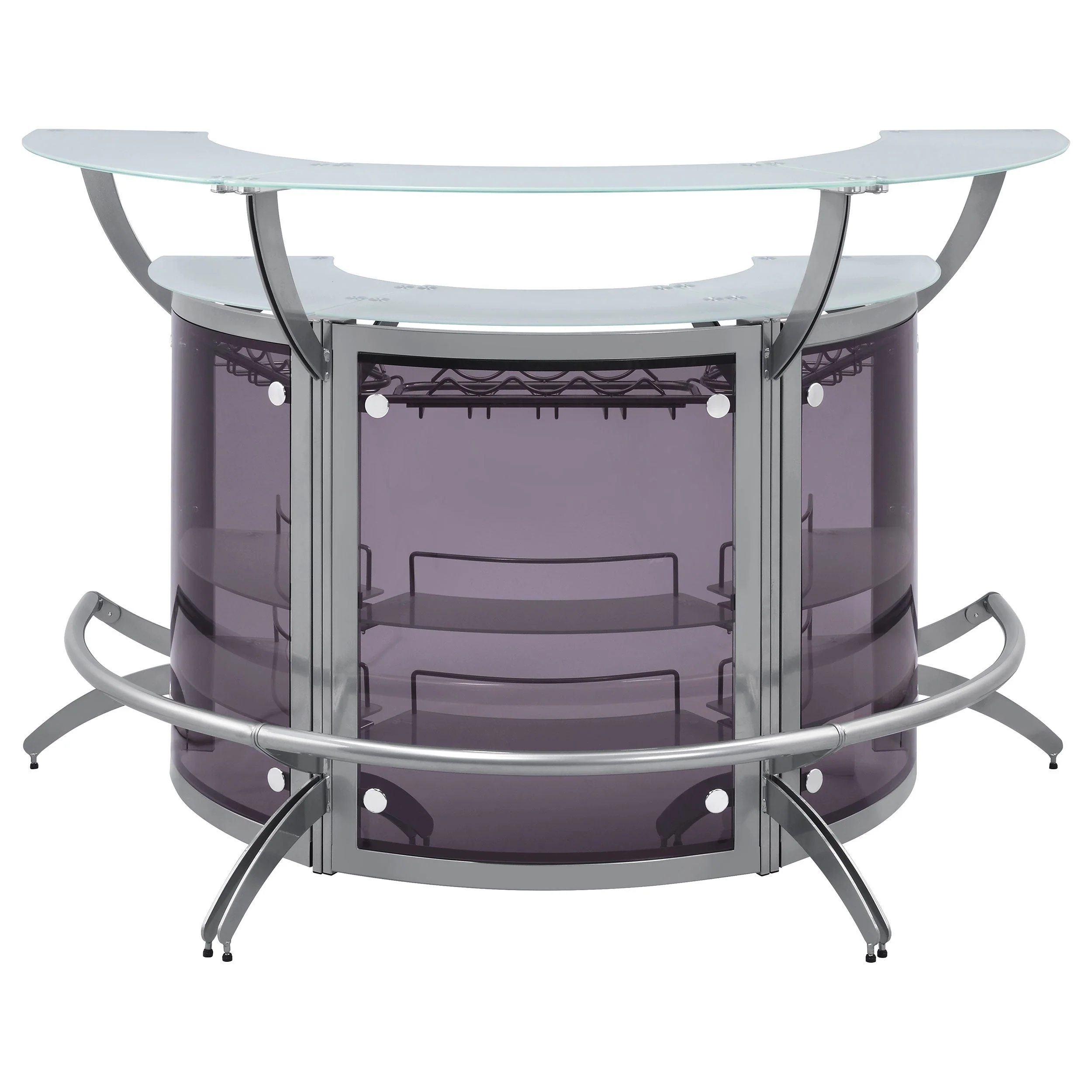 Dallas Curved Freestanding Home Bar Cabinet - Image 10